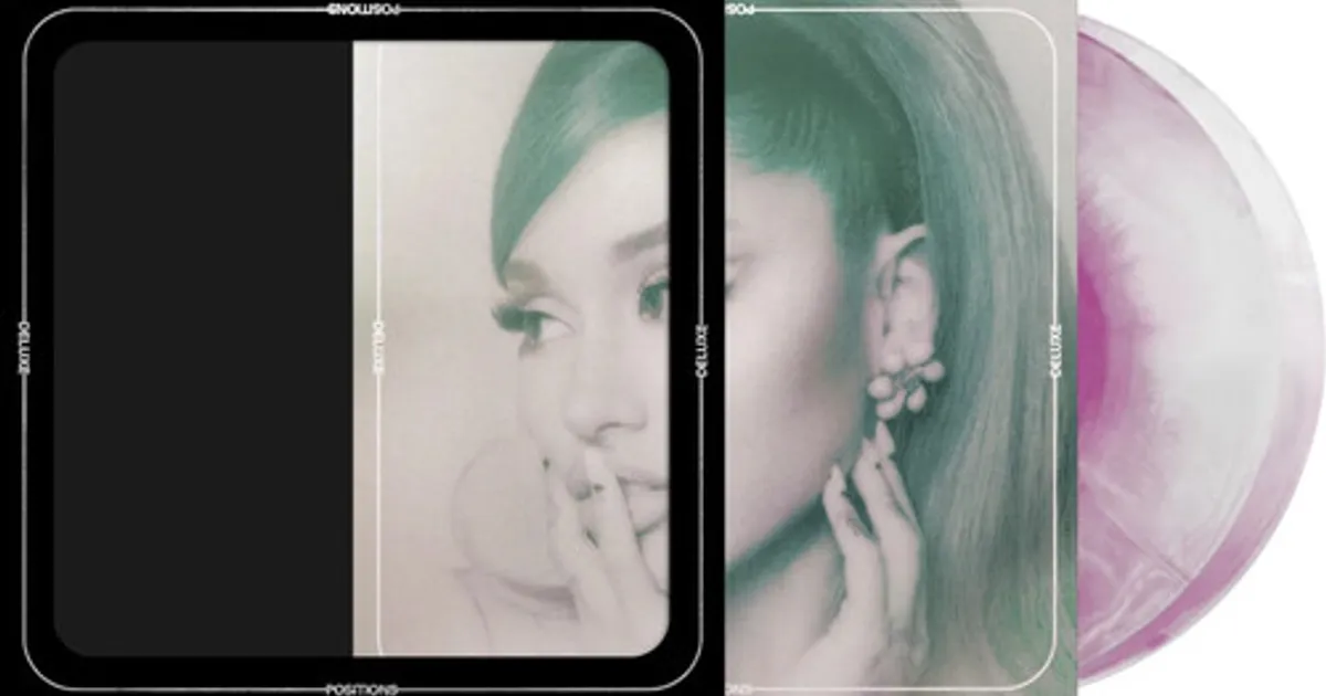 Ariana Grande Positions (Periwinkle & Clear Swirl) Vinyl Record