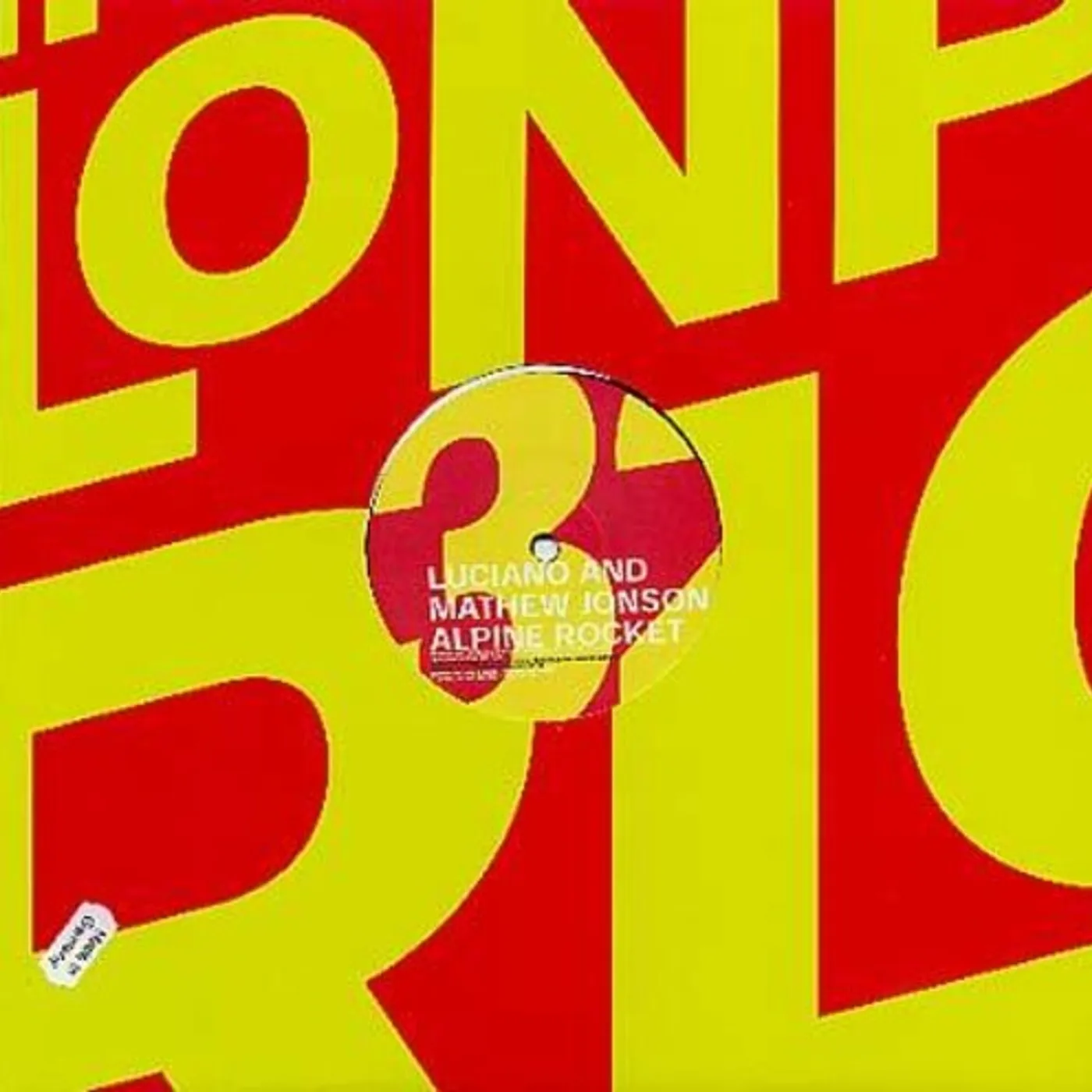 Luciano & Mat Jonson ALPINE ROCKET Vinyl Record