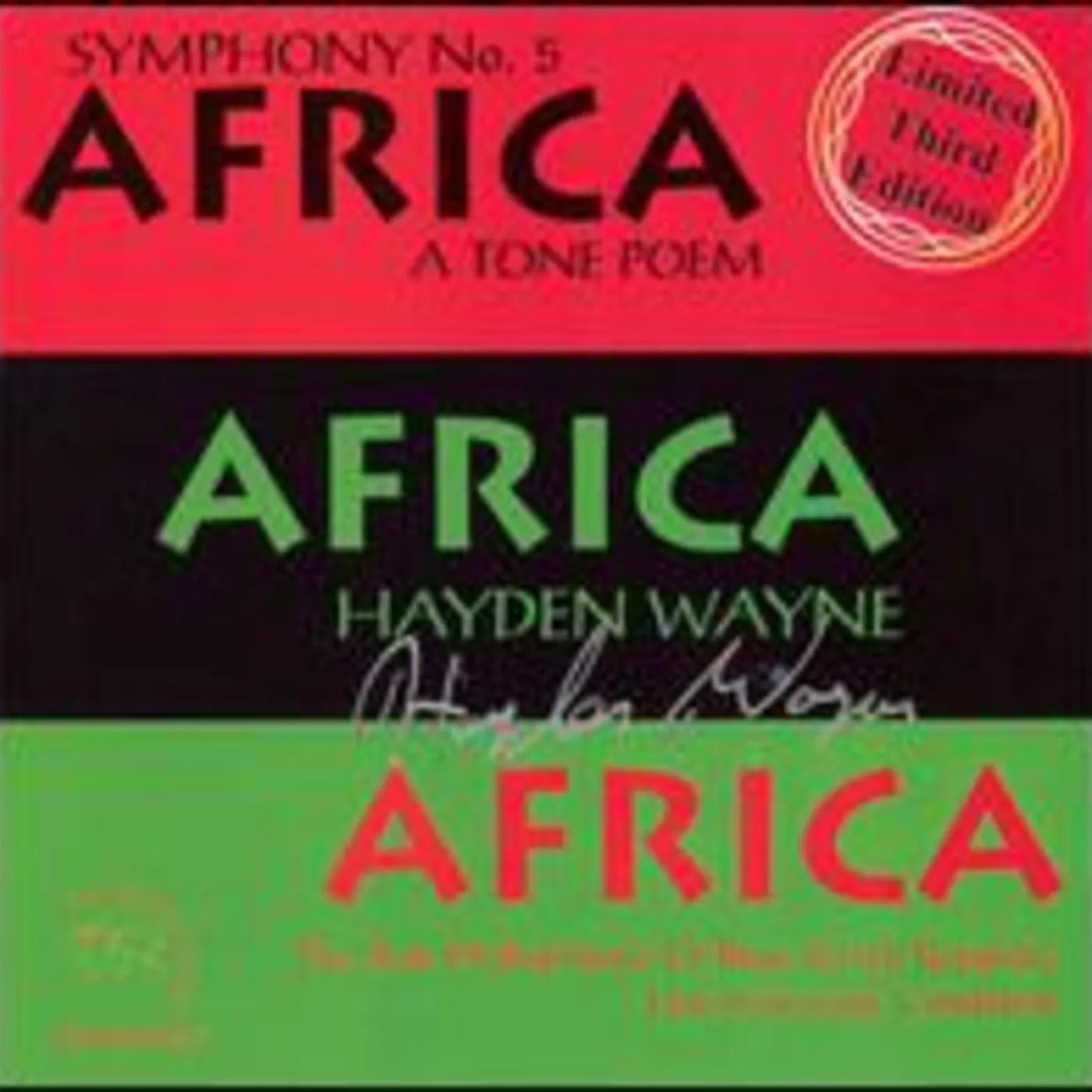 Hayden Wayne & The State Philharmonic of Brno SYMPHONY #5: AFRICA (A TONE POEM) CD