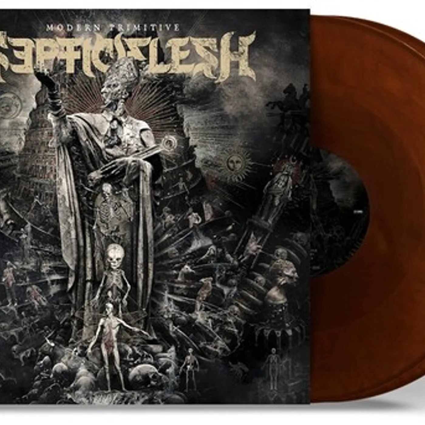 Septicflesh MODERN PRIMITIVE (BROWN & BLACK MARBLED VINYL/2LP) Vinyl Record