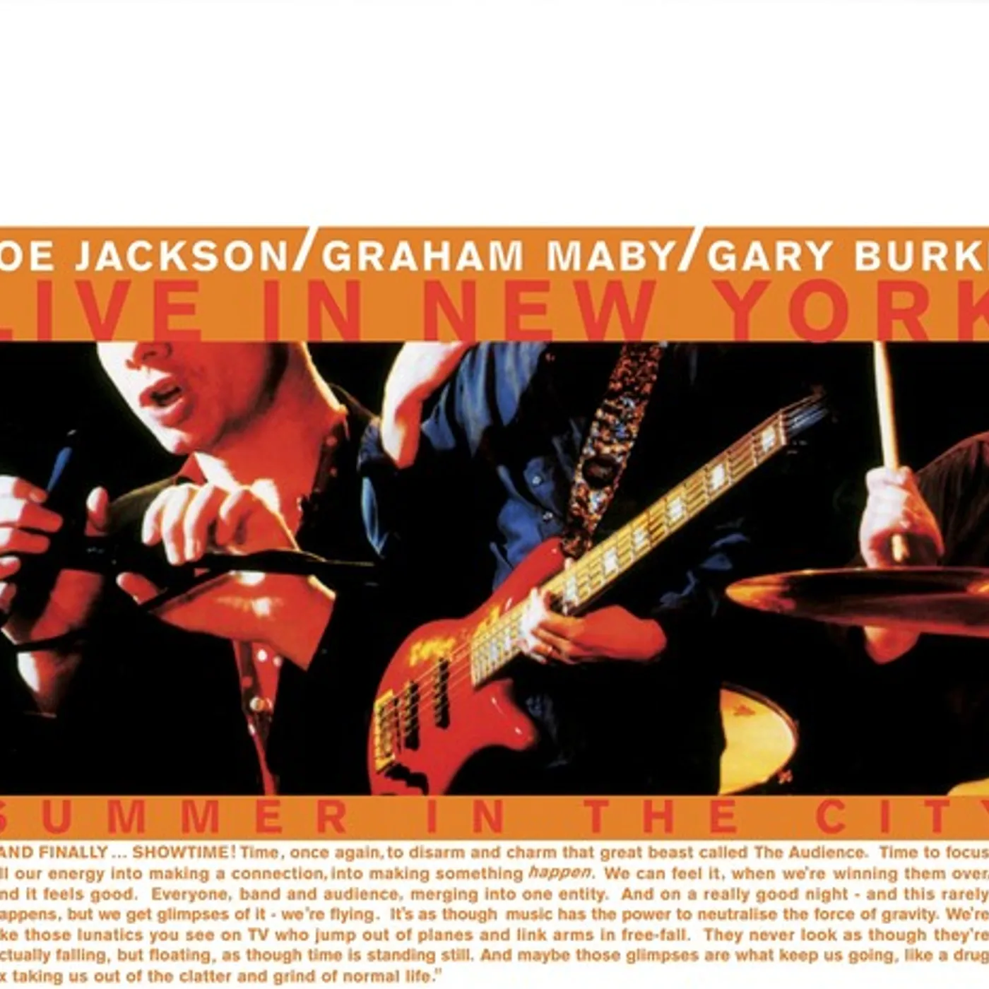 Joe Jackson SUMMER IN THE CITY: LIVE IN NEW YORK (2LP/LIMITED/ORANGE VINYL/180G/GATEFOLD/NUMBERED) Vinyl Record