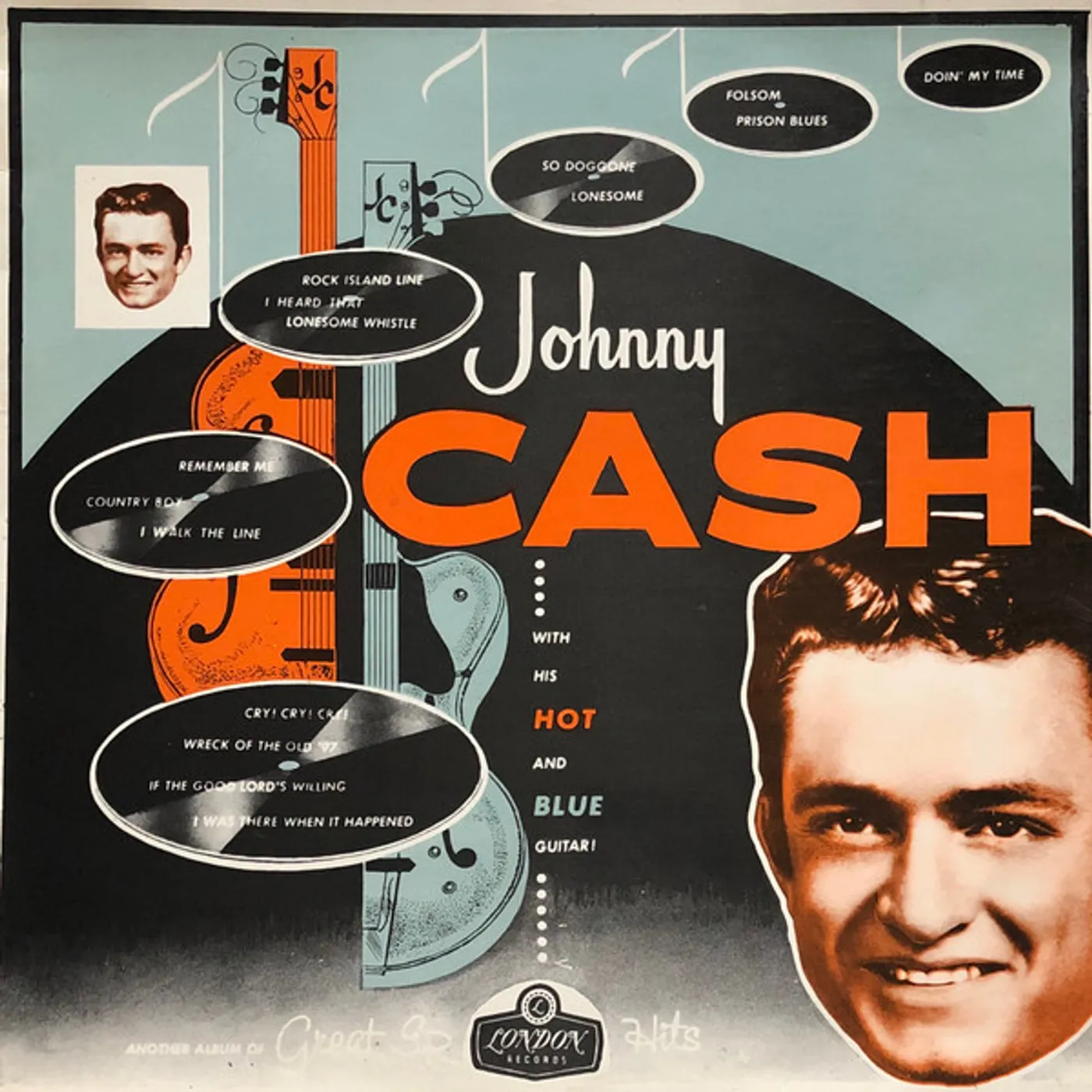 Johnny Cash With His Hot and Blue Guitar Vinyl Record