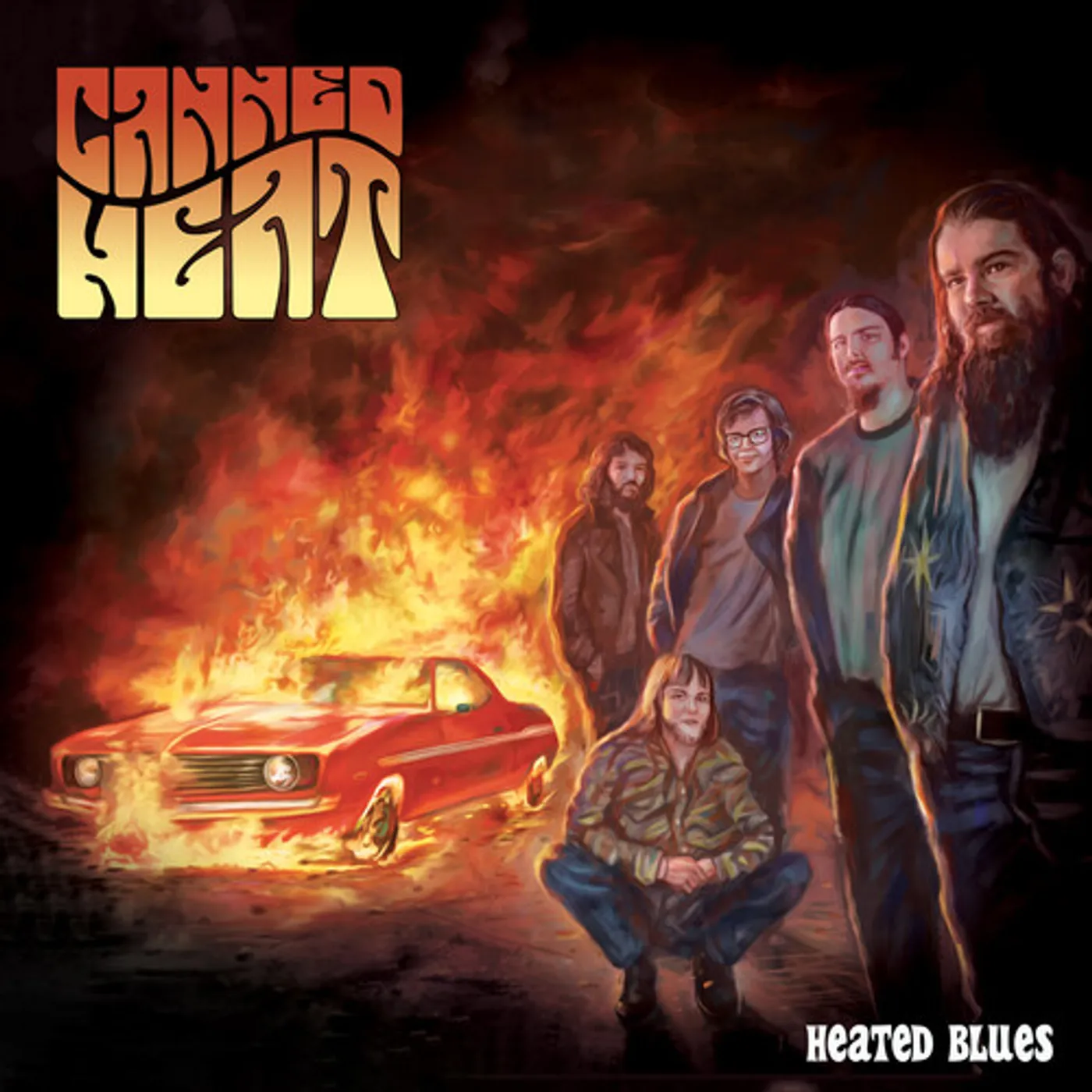 Canned Heat HEATED BLUES (RED & YELLOW SPLATTER) Vinyl Record