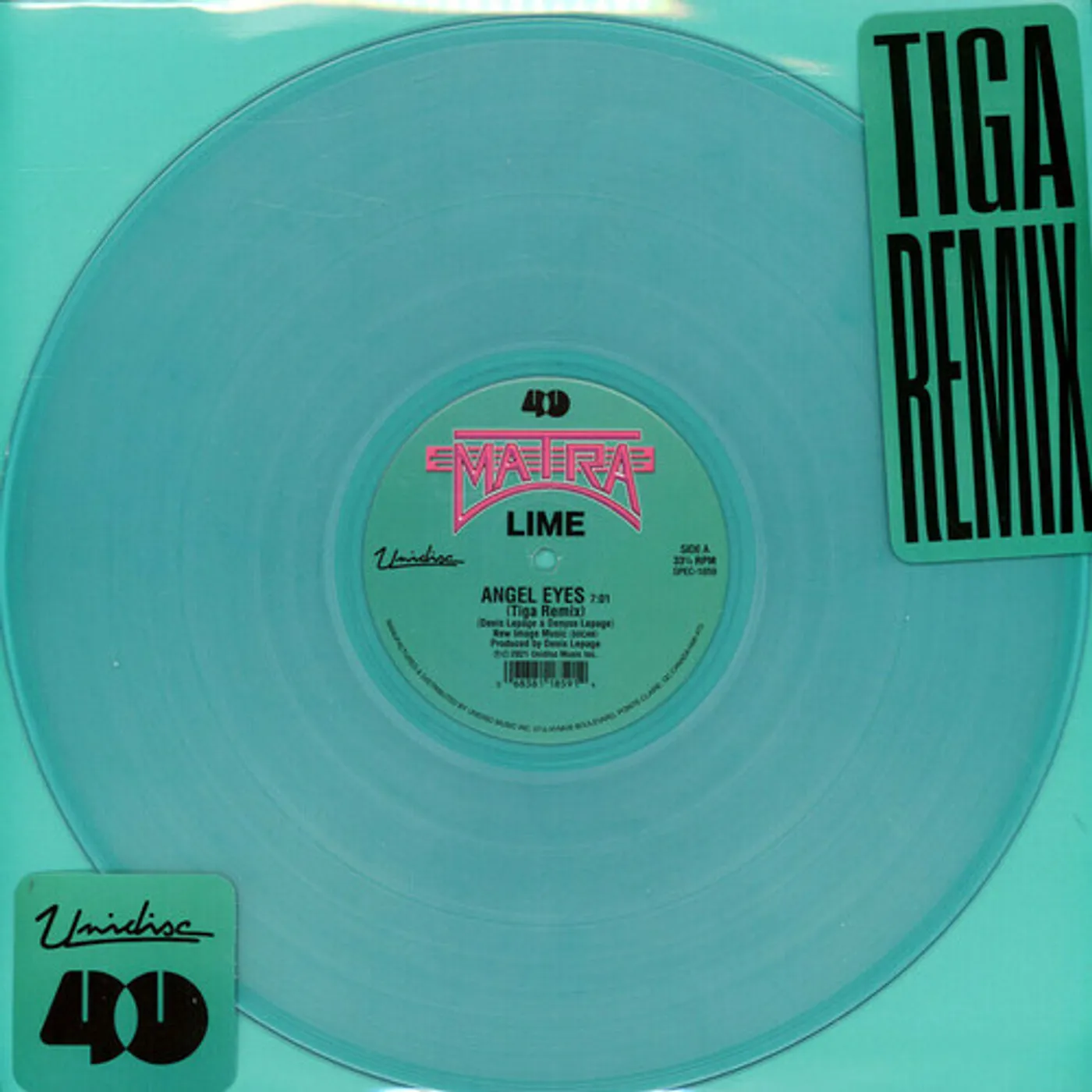 Lime Angel Eyes (Tiga Remix) Vinyl Record