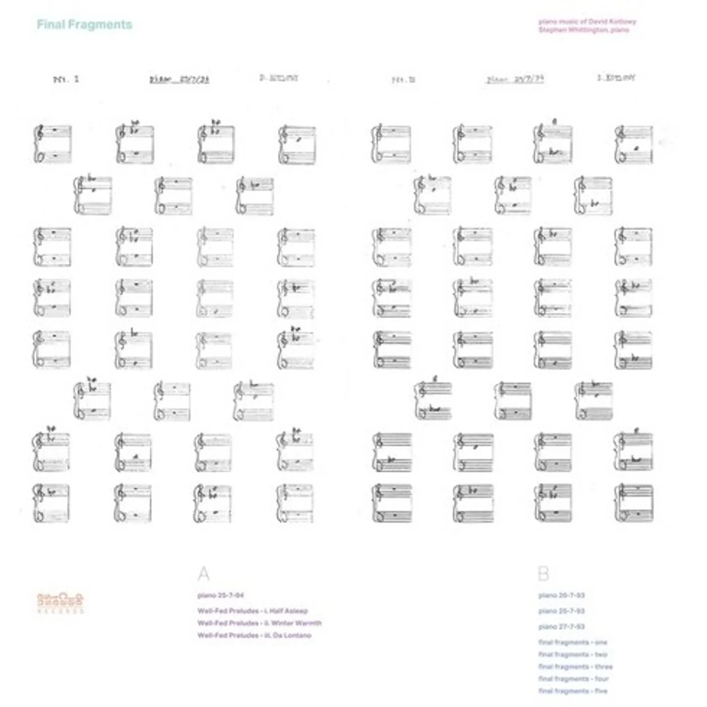 Stephen Whittington FINAL FRAGMENTS Vinyl Record
