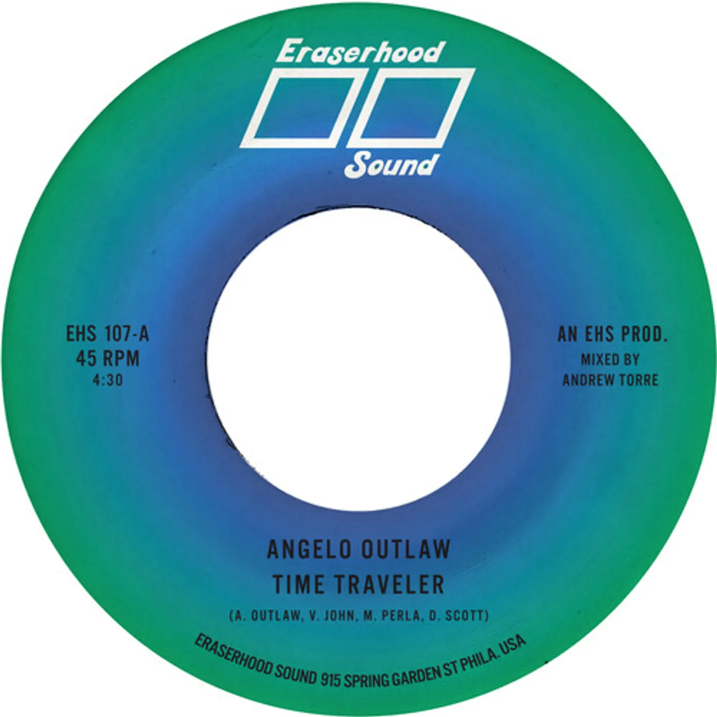 Angelo Outlaw TIME TRAVELER - CLEAR Vinyl Record