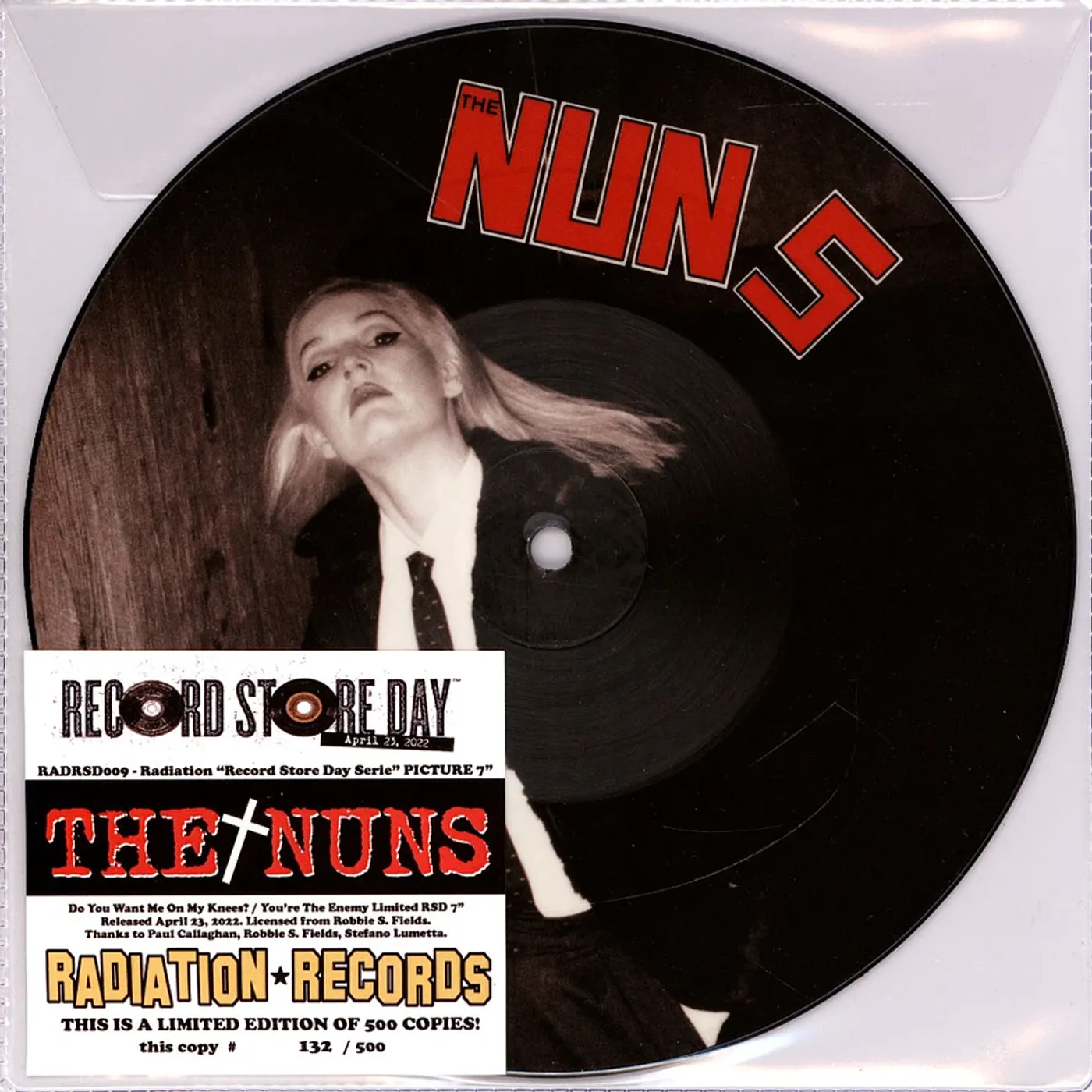 Nuns YOU'RE THE ENEMY / DO YOU WANT ME ON MY KNEES Vinyl Record
