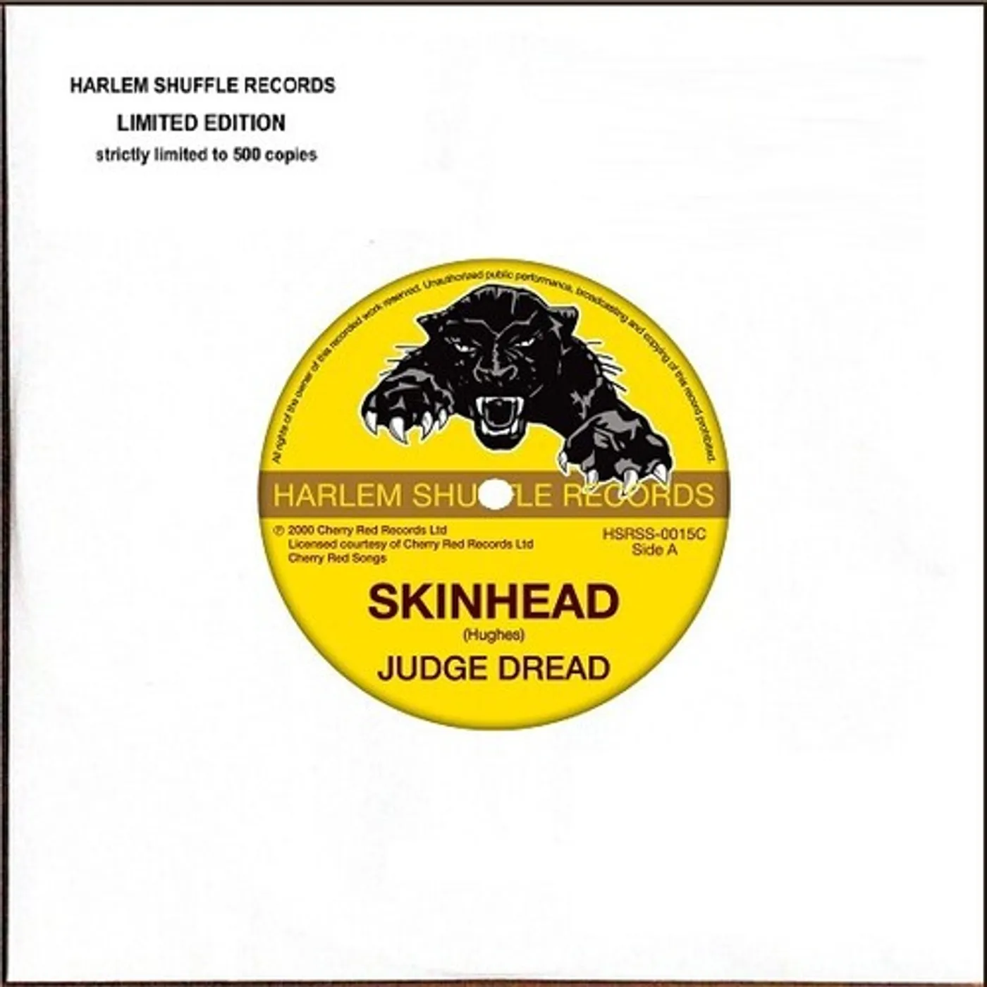 Judge Dread SKINHEAD / BELLE OF SNODLAND TOWN Vinyl Record
