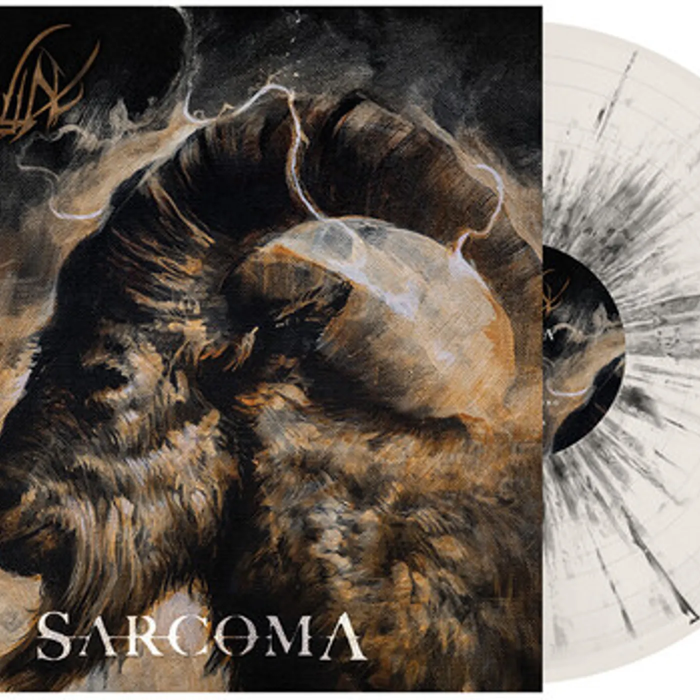 Alluvial Sarcoma - Bone & Black Splatter Vinyl Record