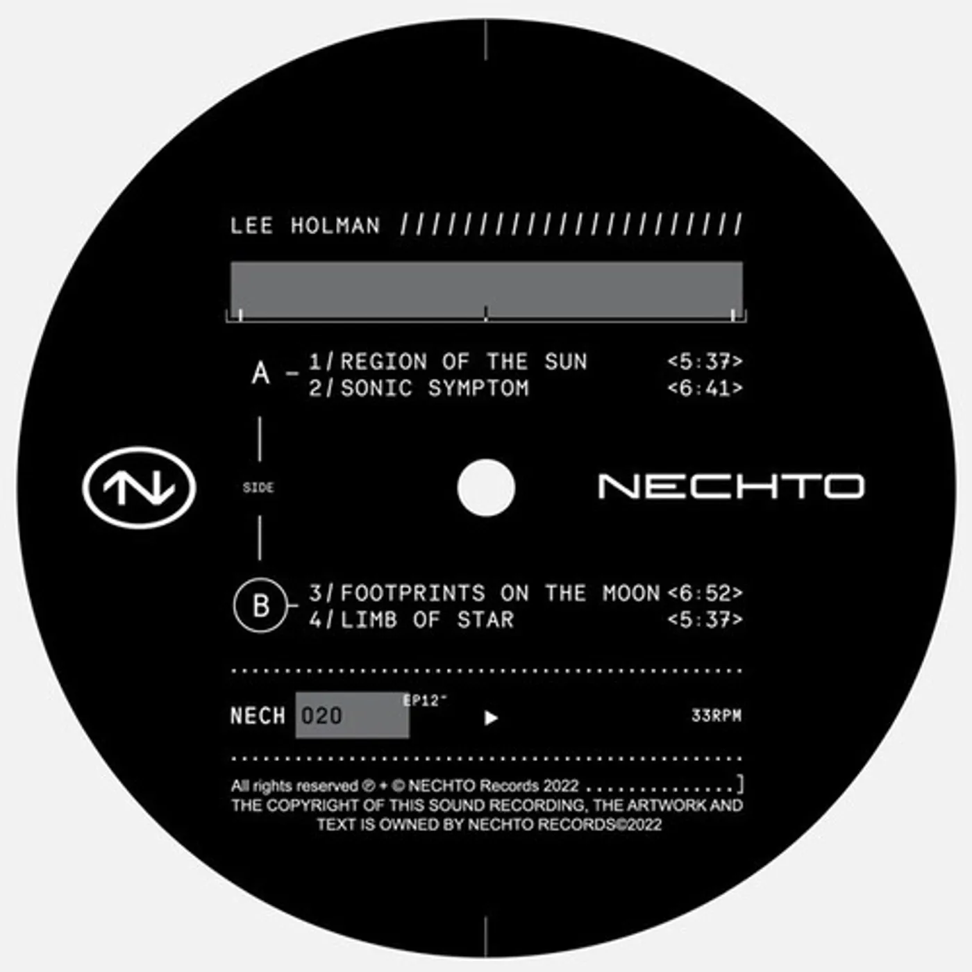Lee Holman NECH020 EP Vinyl Record