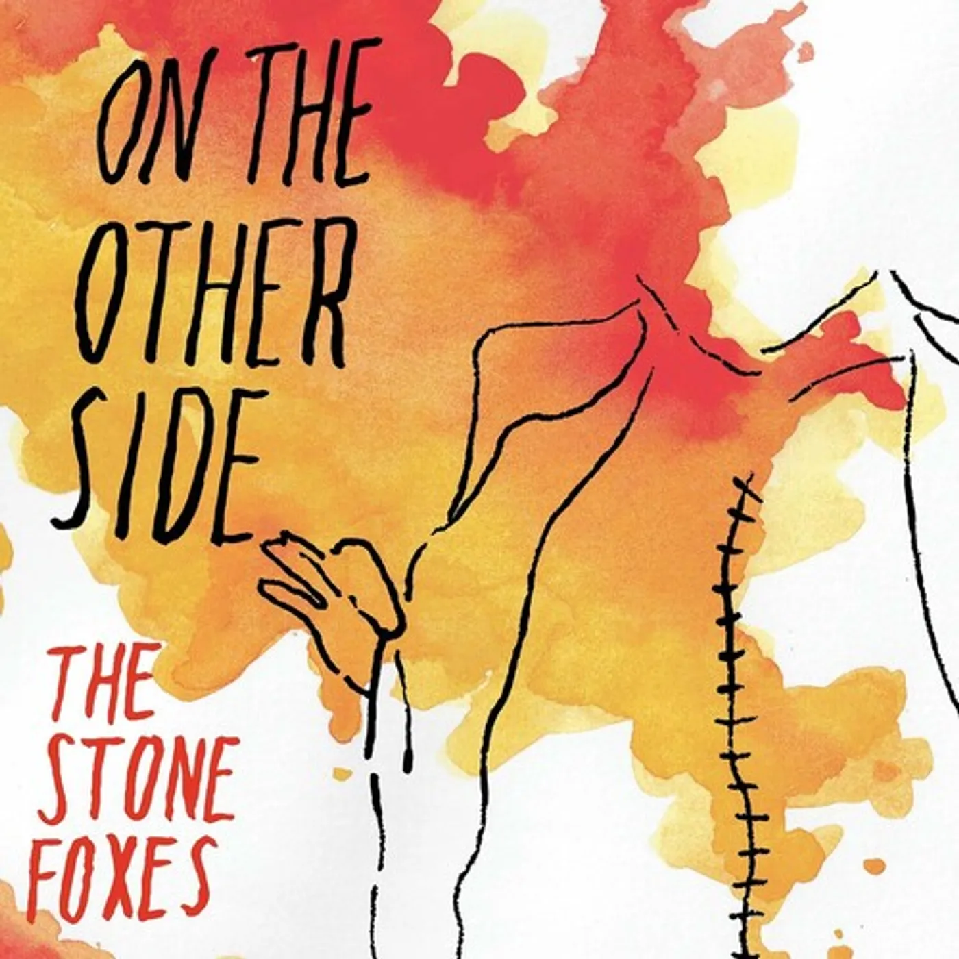 The Stone Foxes ON THE OTHER SIDE - YELLOW ORANGE SWIRL Vinyl Record