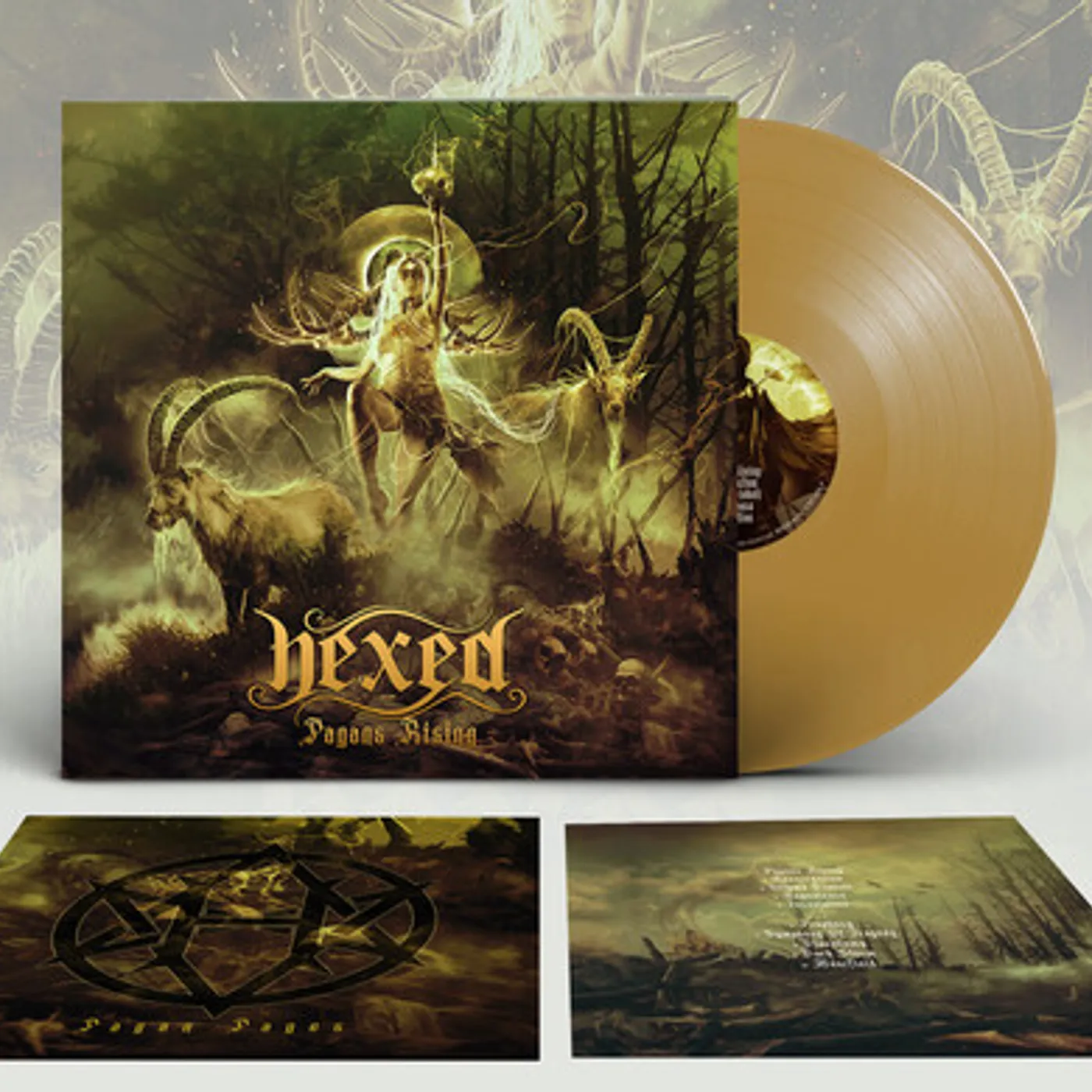 HEXED Pagans Rising - Gold Vinyl Record