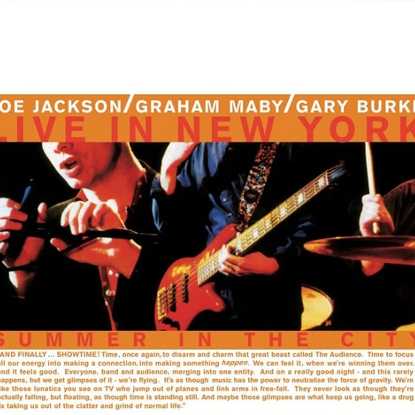 Joe Jackson SUMMER IN THE CITY: LIVE IN NEW YORK CD Super Audio CD