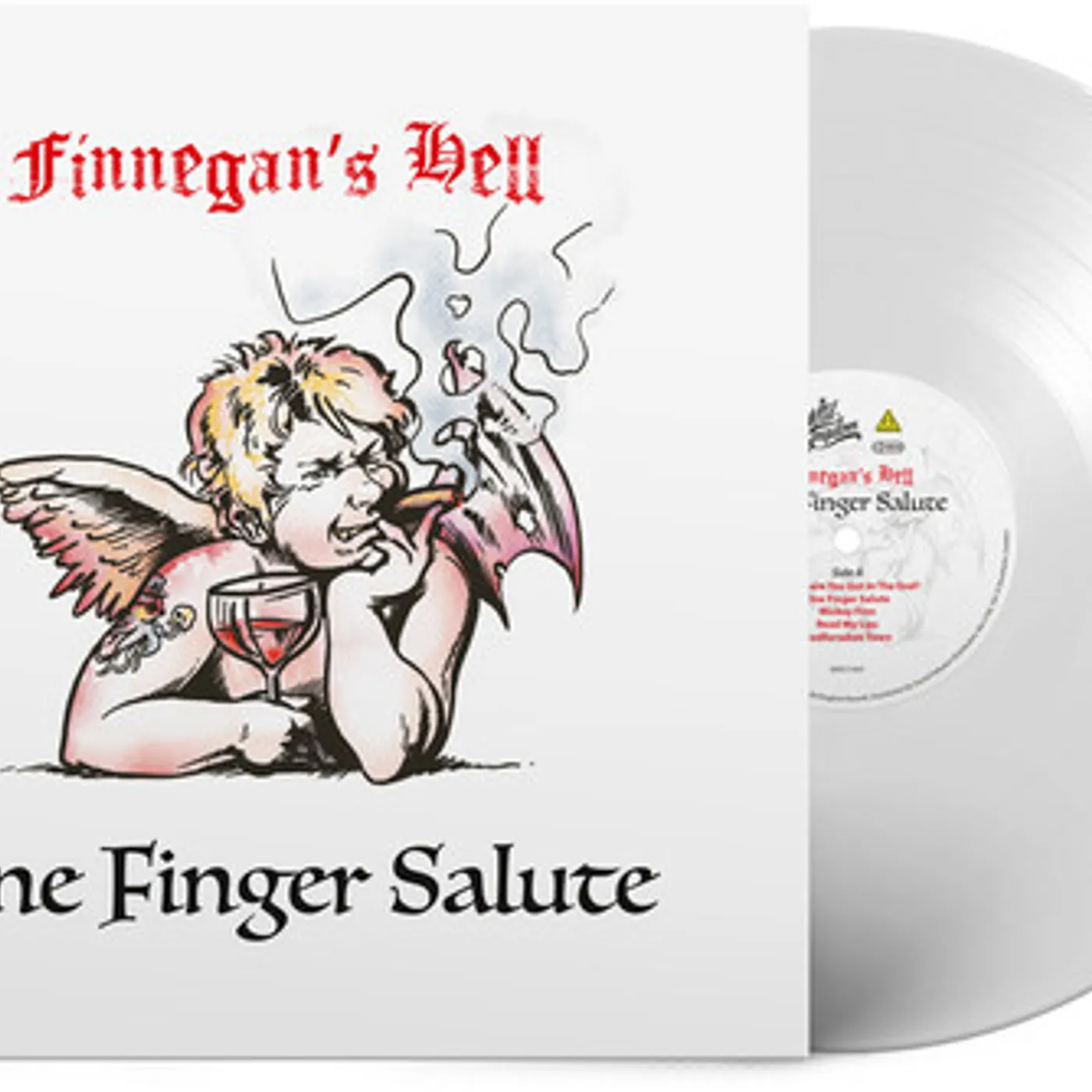Finnegans Hell ONE FINGER SALUTE - WHITE Vinyl Record