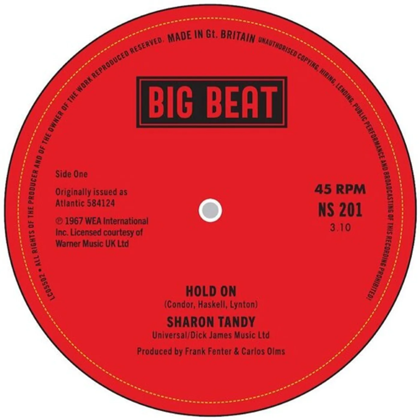 Sharon Tandy HOLD ON / DAUGHTER OF THE SUN Vinyl Record