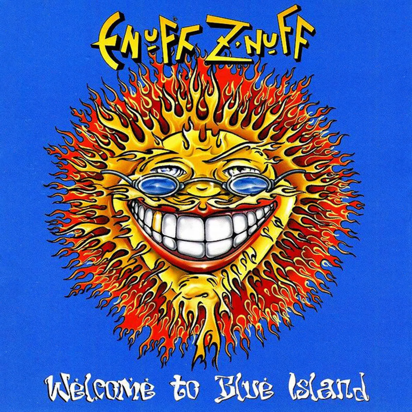 Enuff Z'Nuff Welcome To Blue Island - blue vinyl record