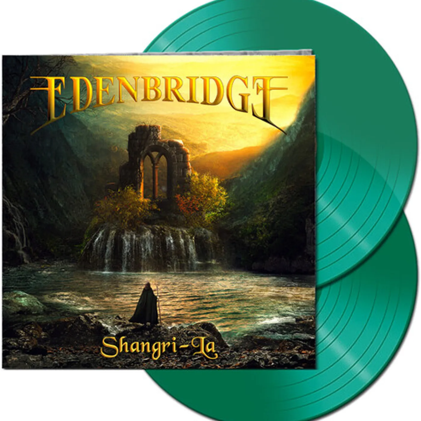 Edenbridge Shangri-la - clear green vinyl record