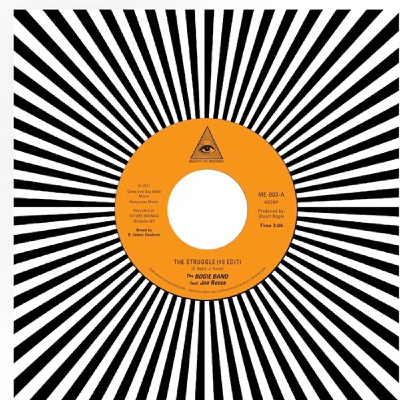 Bogie Band / Joe Russo Struggle - 45 Edit B/w Arrival - 45 Remix Vinyl Record