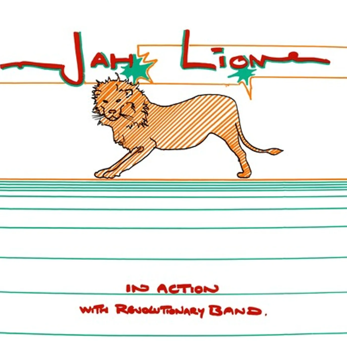 Jah Lion IN ACTION WITH THE REVOLUTIONARY BAND Vinyl Record