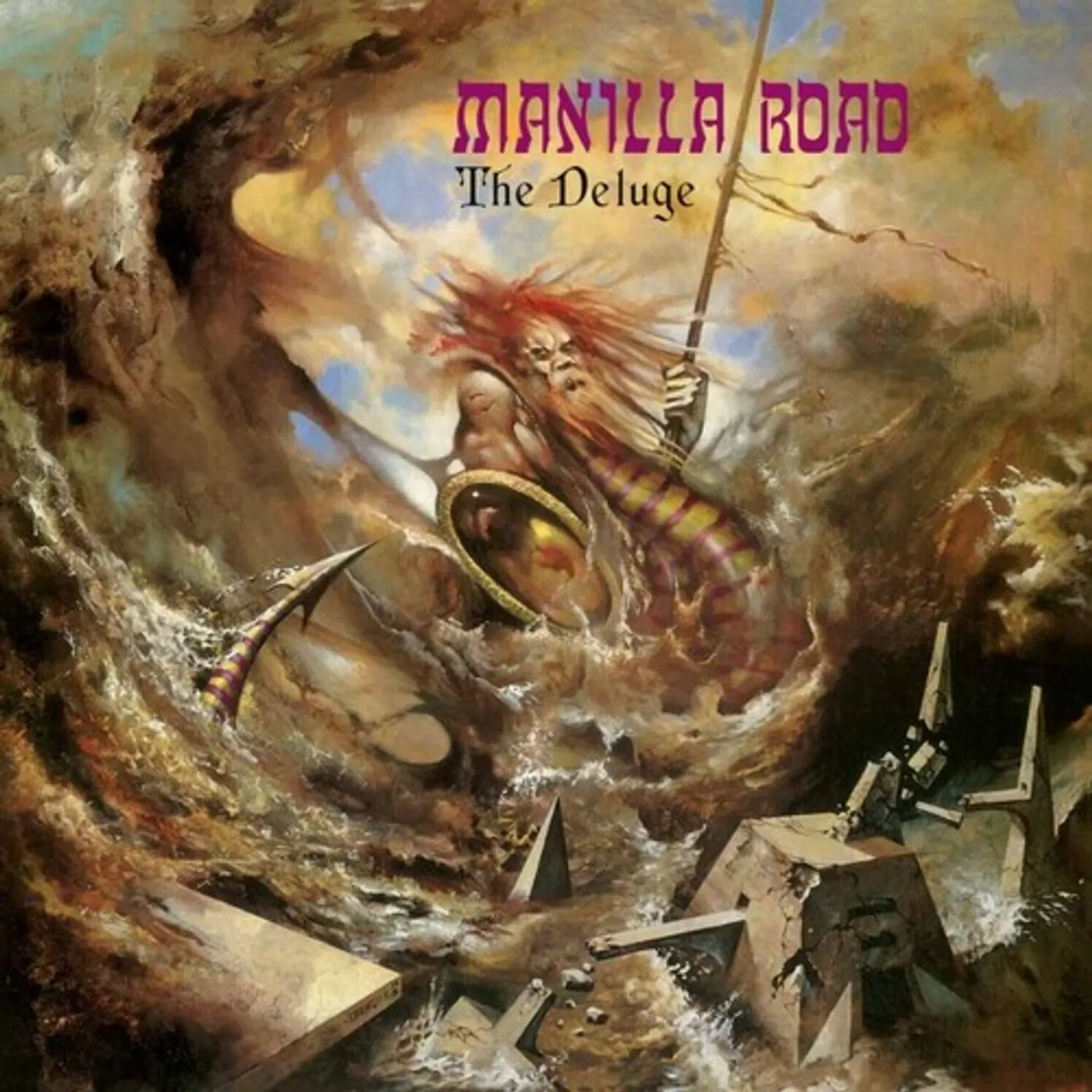 Manilla Road DELUGE - ORANGE/BLUE Vinyl Record