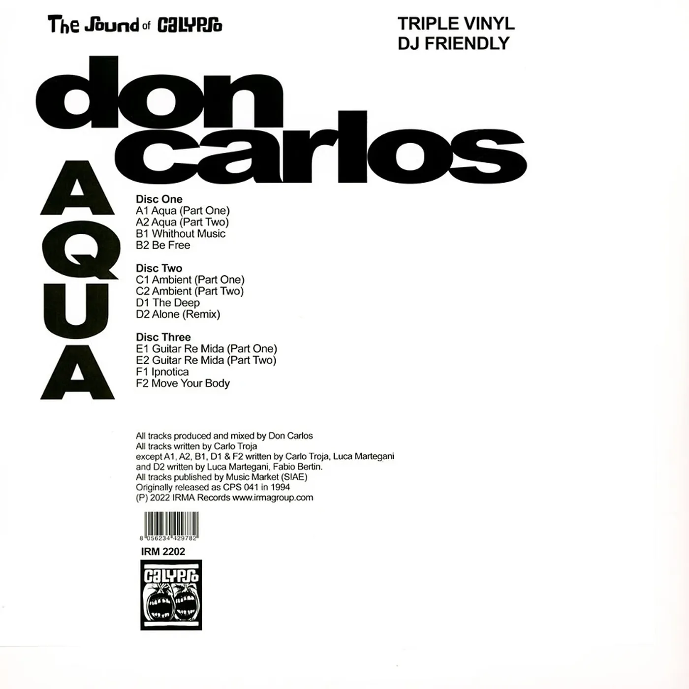 Don Carlos AQUA Vinyl Record