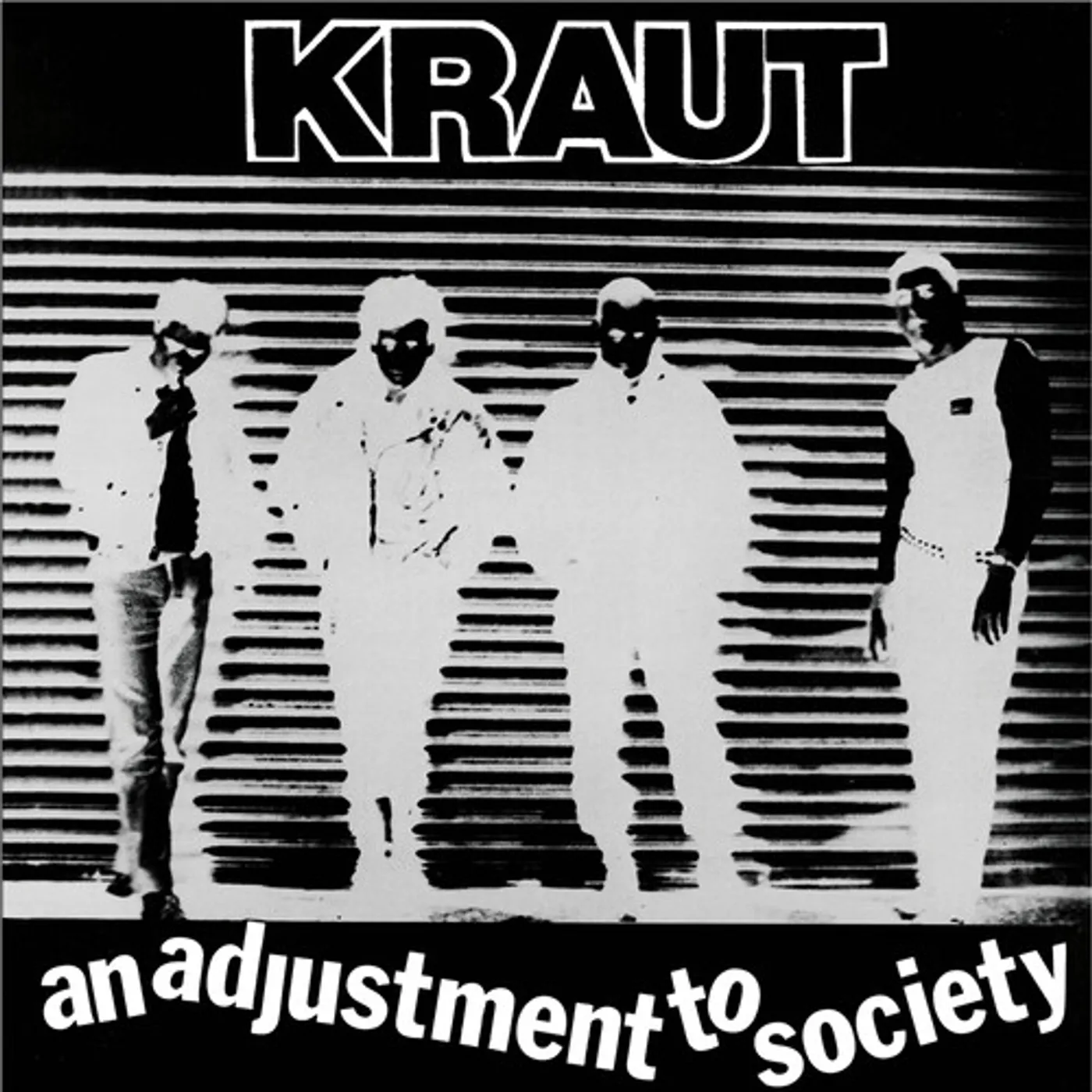 Kraut AN ADJUSTMENT TO SOCIETY - BLACK/WHITE SPLATTER Vinyl Record