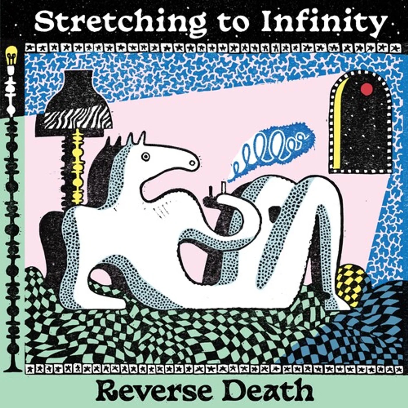 Reverse Death STRETCHING TO INFINITY - CLEAR GREEN Vinyl Record