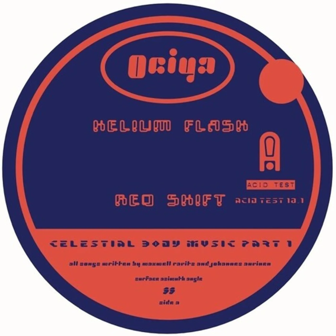 Ociya Aka Patricia / Tin Man CELESTIAL BODY MUSIC PART 1 Vinyl Record