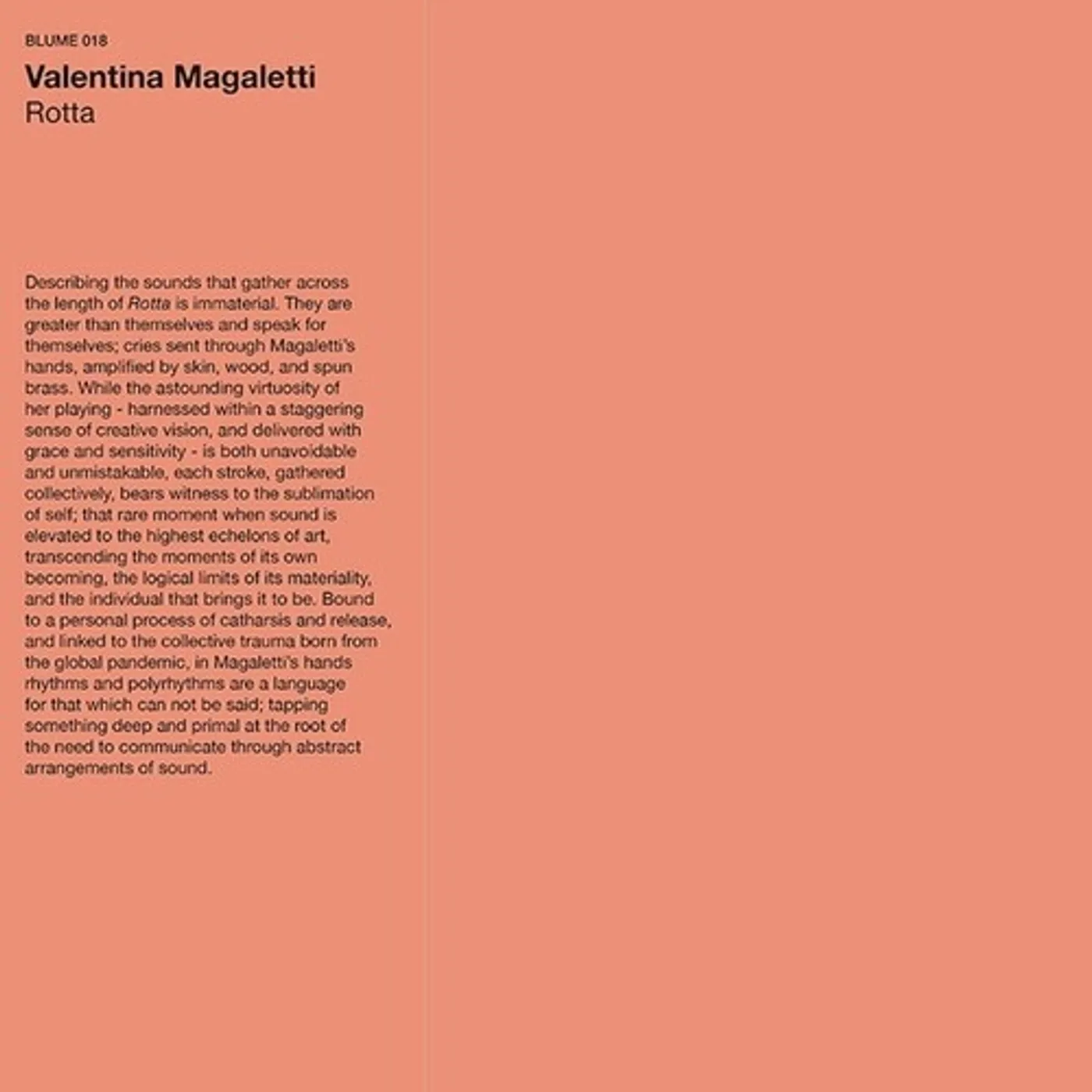 Valentina Magaletti ROTTA Vinyl Record