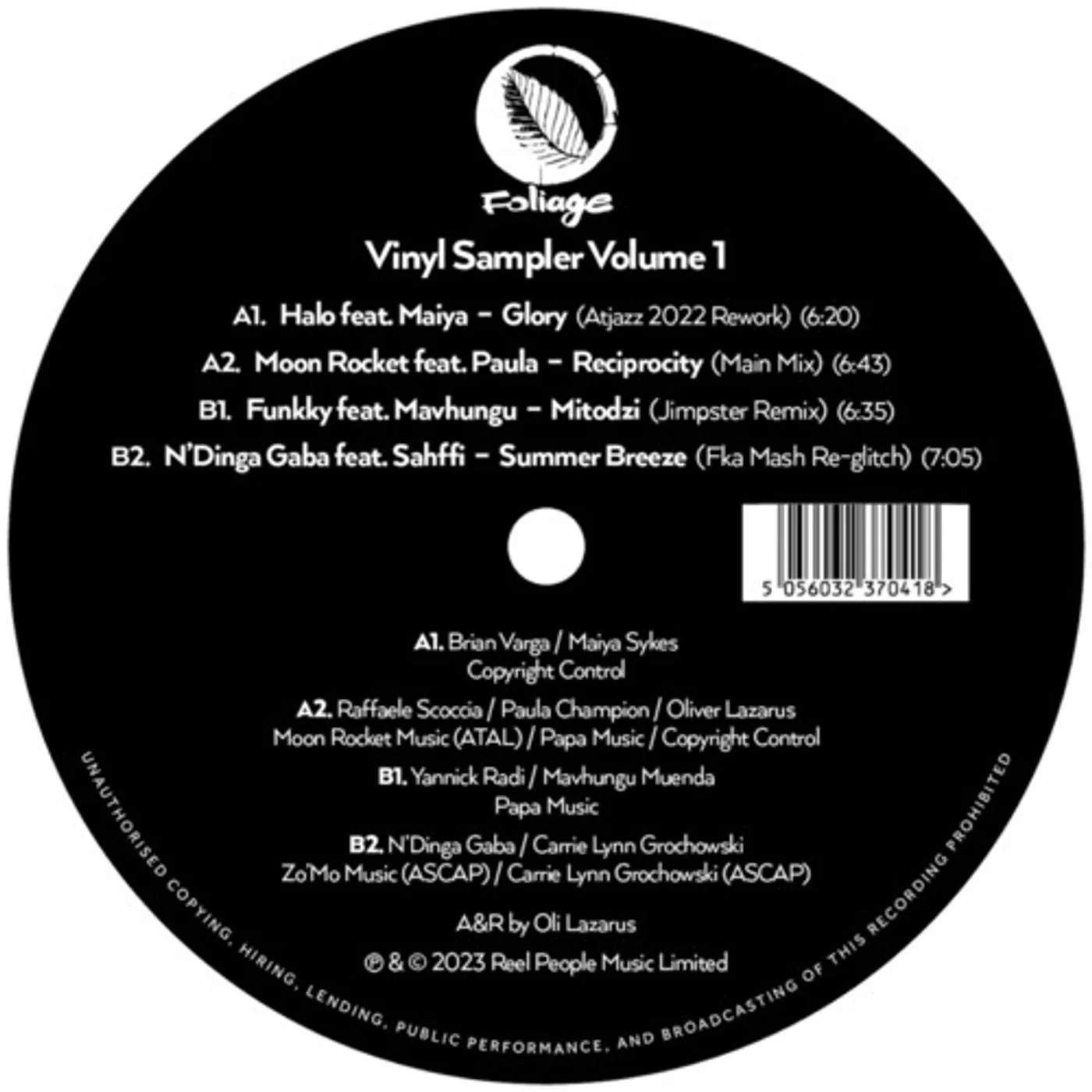 FOLIAGE RECORDS : VINYL SAMPLER VOL. 1 / VARIOUS Vinyl Record