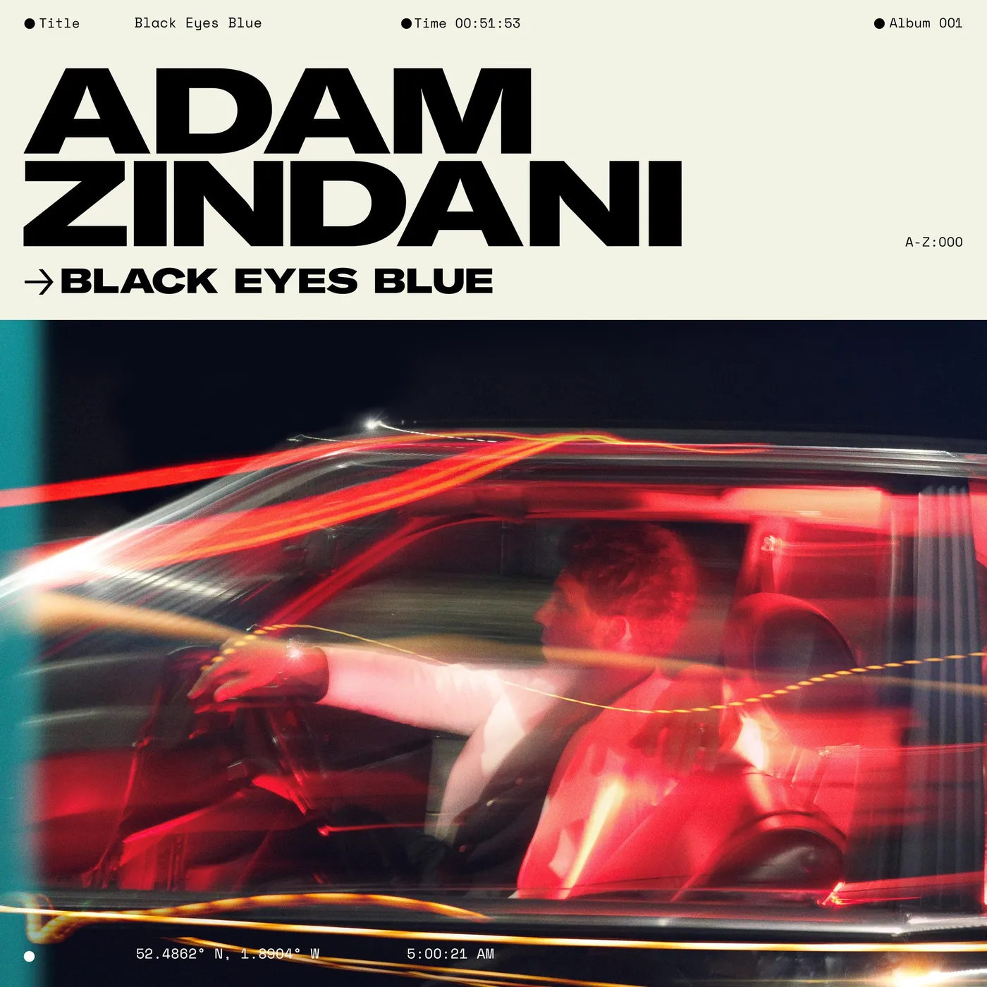 Adam Zindani BLACK EYES BLUE Vinyl Record