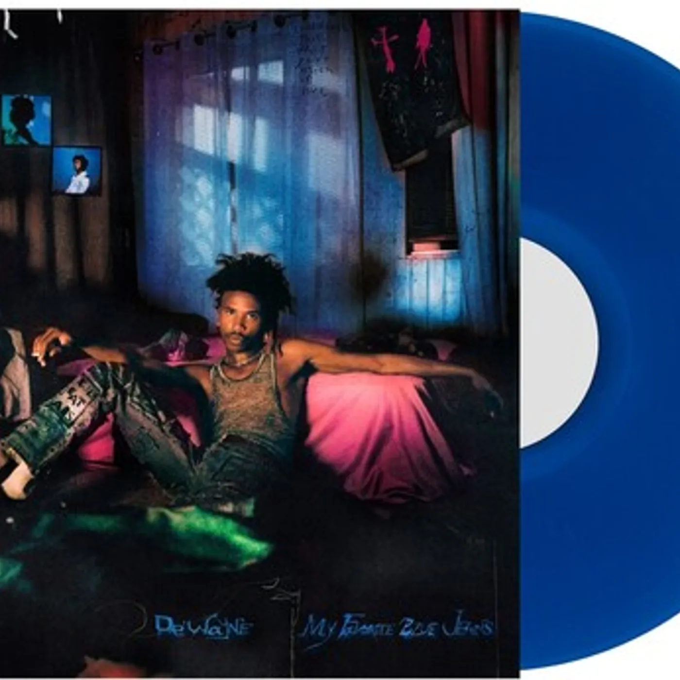 DE'WAYNE MY FAVORITE BLUE JEANS - TRANSPARENT BLUE Vinyl Record - Blue Vinyl