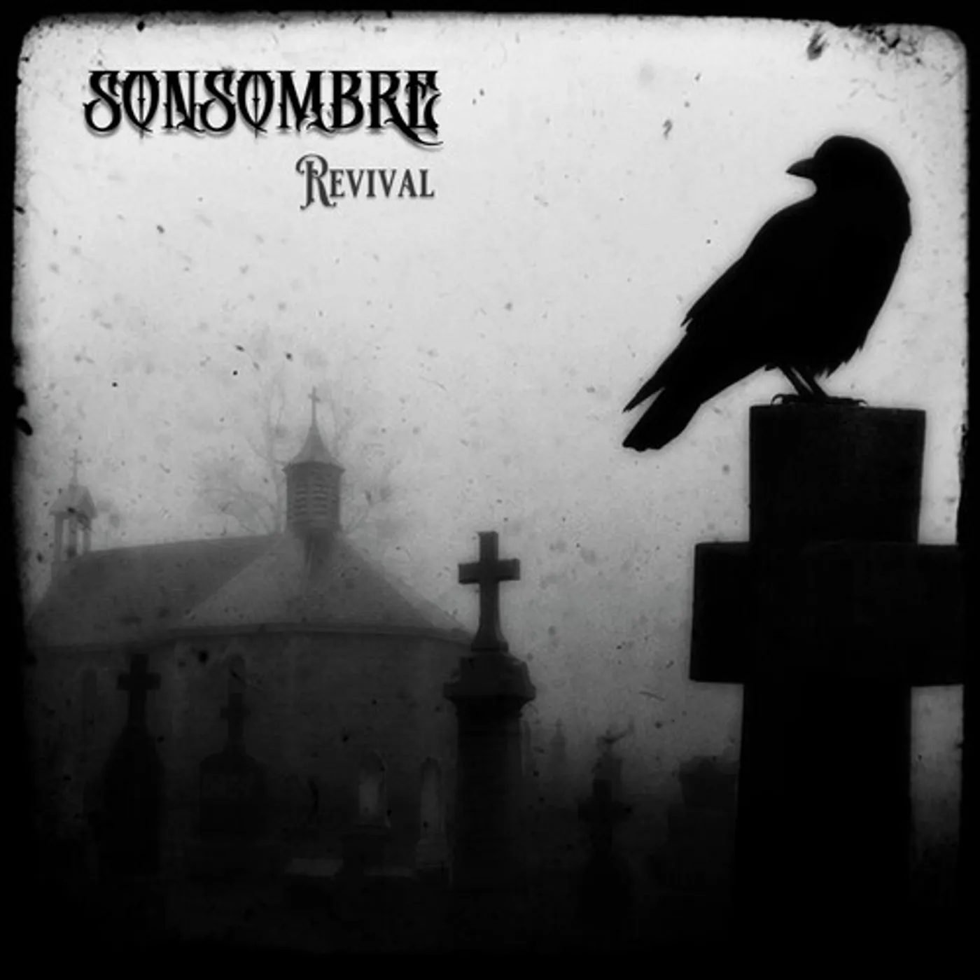 Sonsombre REVIVAL - BLACK/WHITE MARBLE Vinyl Record