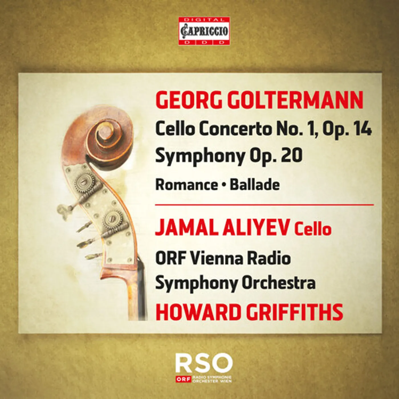 Goltermann / Eduard / Aliyev CELLO CONCERTO NO. 1 SYMPHONY OP. 20 BALLAD CD