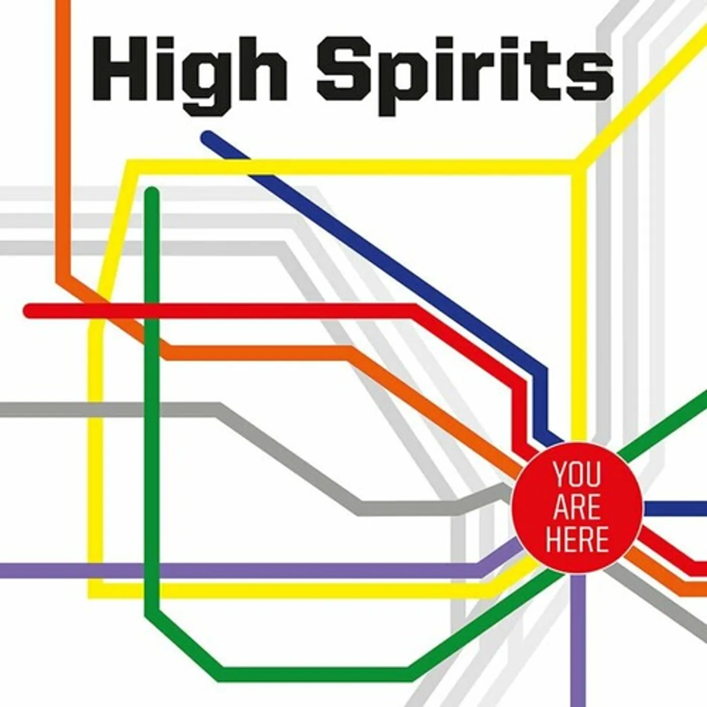 HIGH SPIRITS YOU ARE HERE - BLUE W/ WHITE & RED SPLATTER Vinyl Record