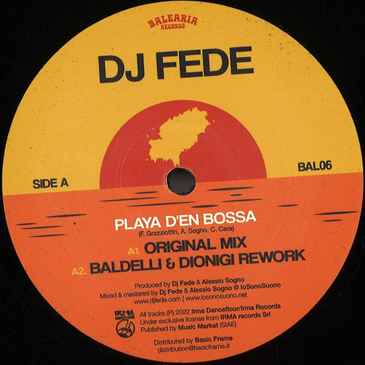 DJ Fede PLAYA D'EN BOSSA Vinyl Record