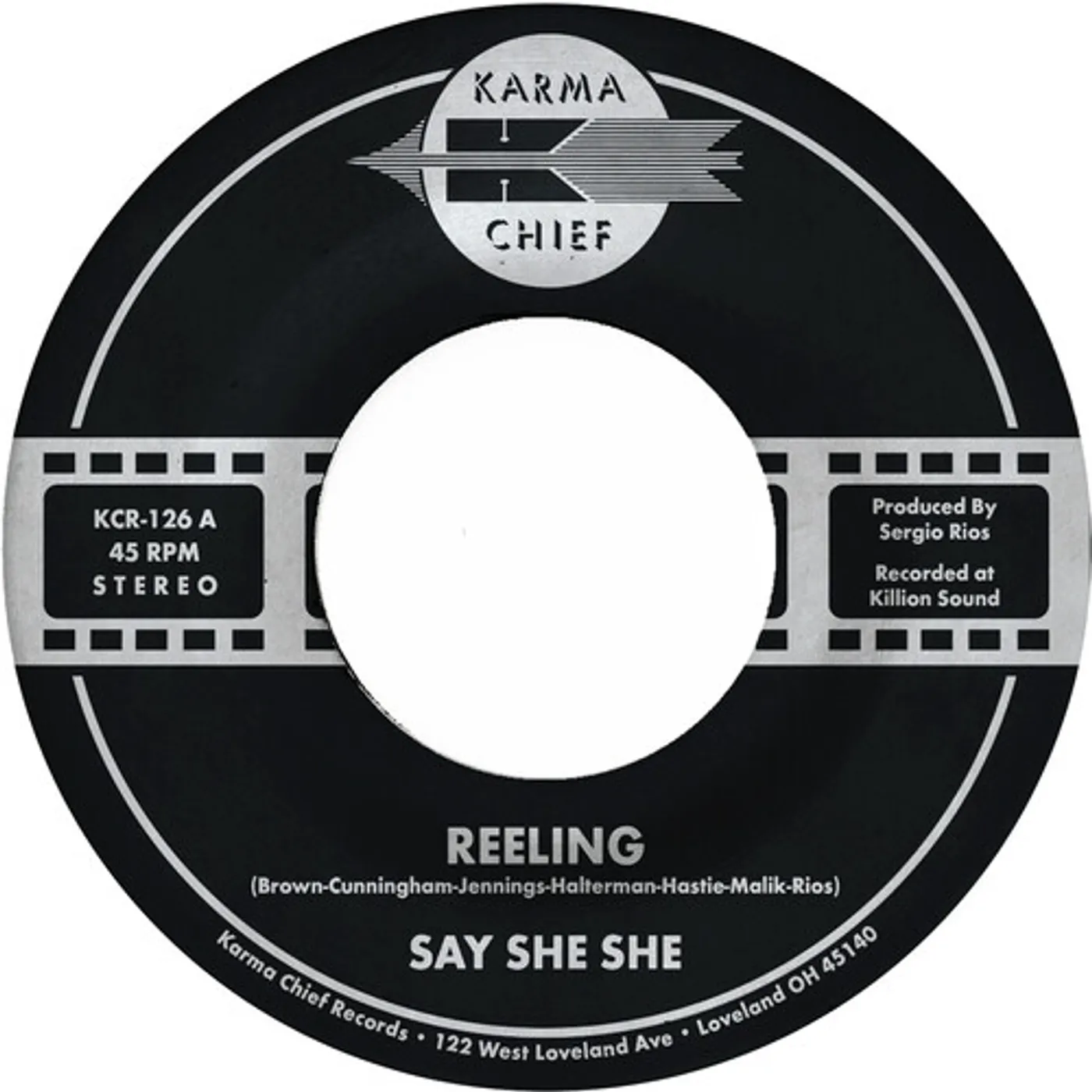 Say She She REELING / DON'T YOU DARE STOP - METALLIC GREEN Vinyl Record
