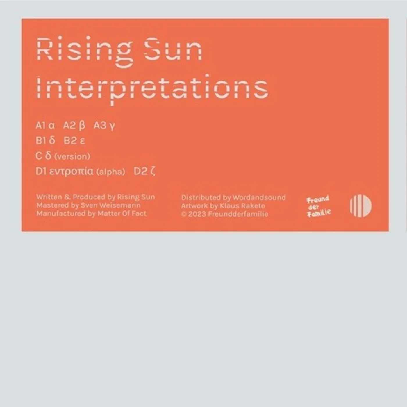 Freund der Familie RISING SUN INTERPRETATIONS Vinyl Record