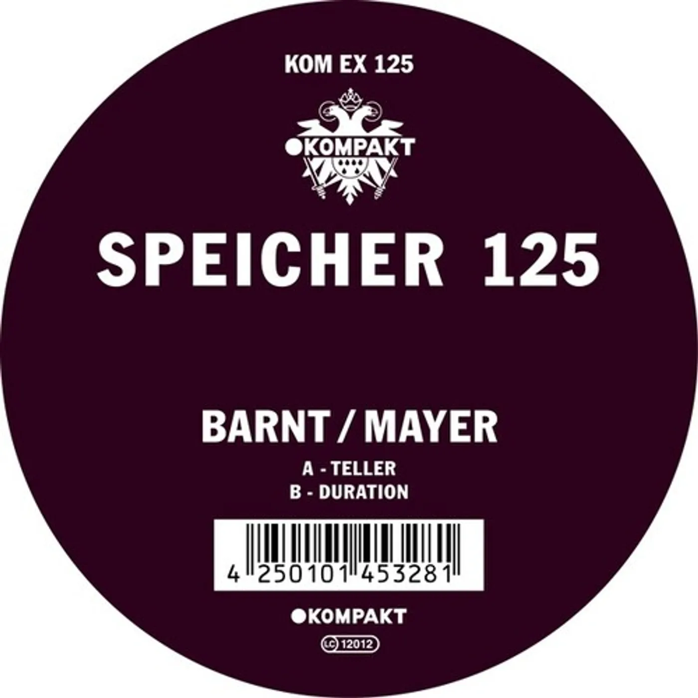 Barnt / Michael Mayer SPEICHER 125 Vinyl Record