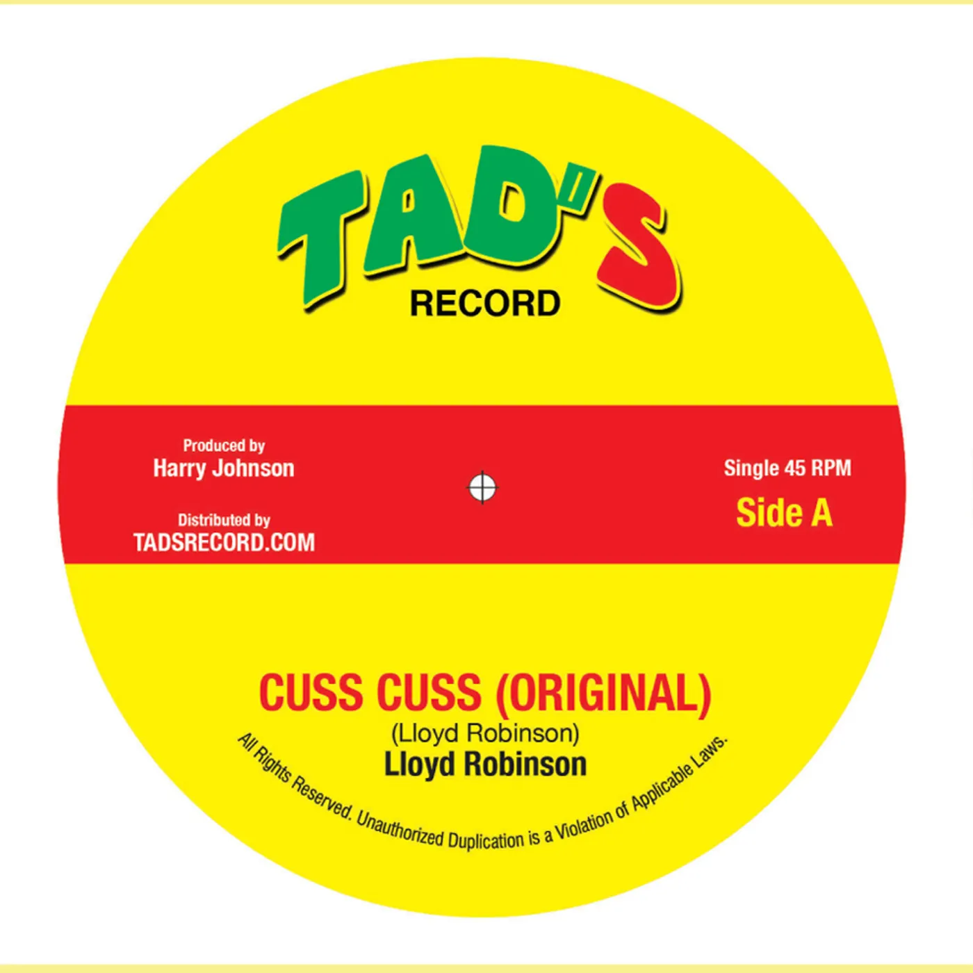 Lloyd Robinson CUSS CUSS (ORIGINAL) Vinyl Record