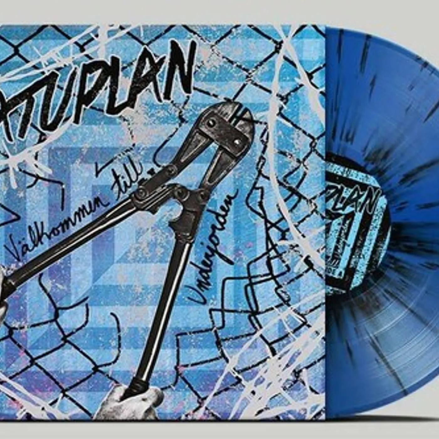 Gatuplan VALKOMMEN TILL UNDERJORDEN - BLACK/BLUE SPLATTER Vinyl Record