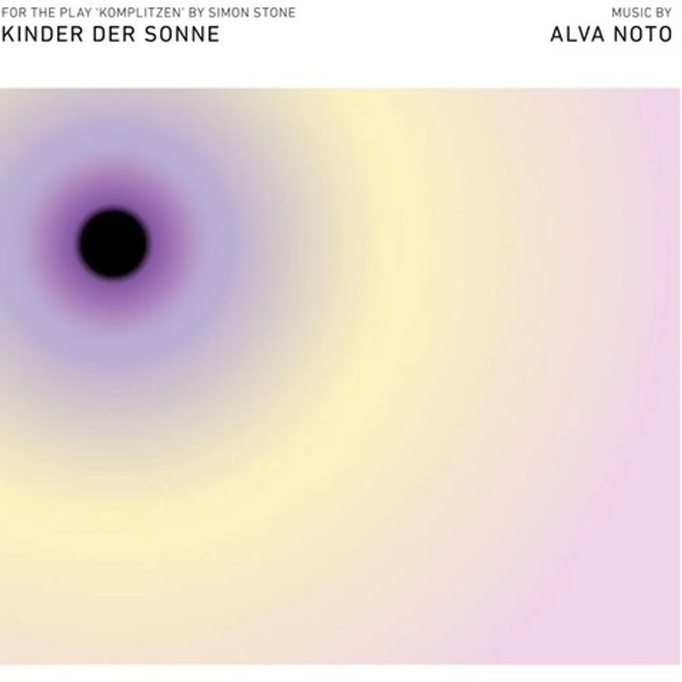 alva noto KINDER DER SONNE Vinyl Record