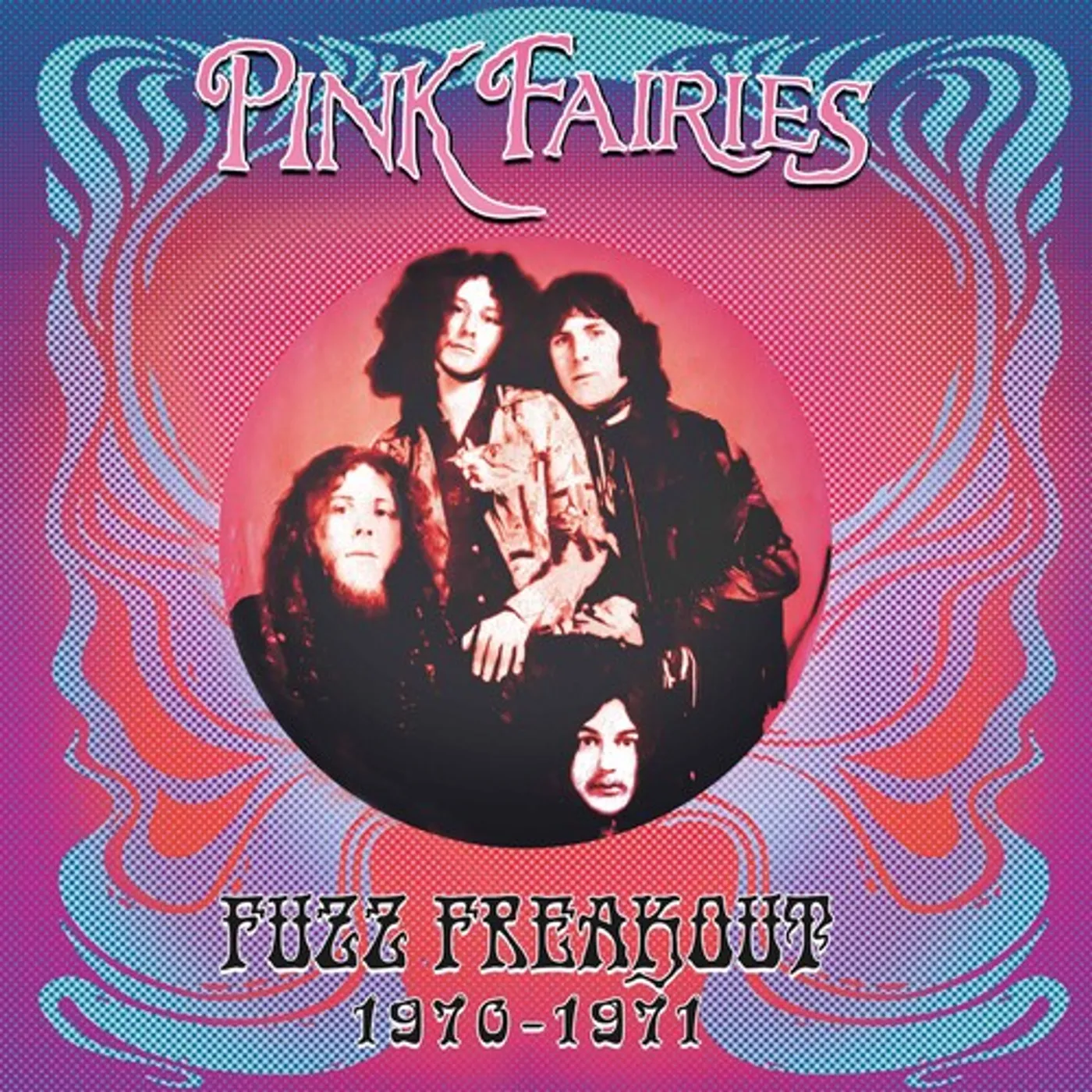 The Pink Fairies FUZZ FREAKOUT 1970-1971 - BLUE/PINK/BLACK SPLATTER Vinyl Record
