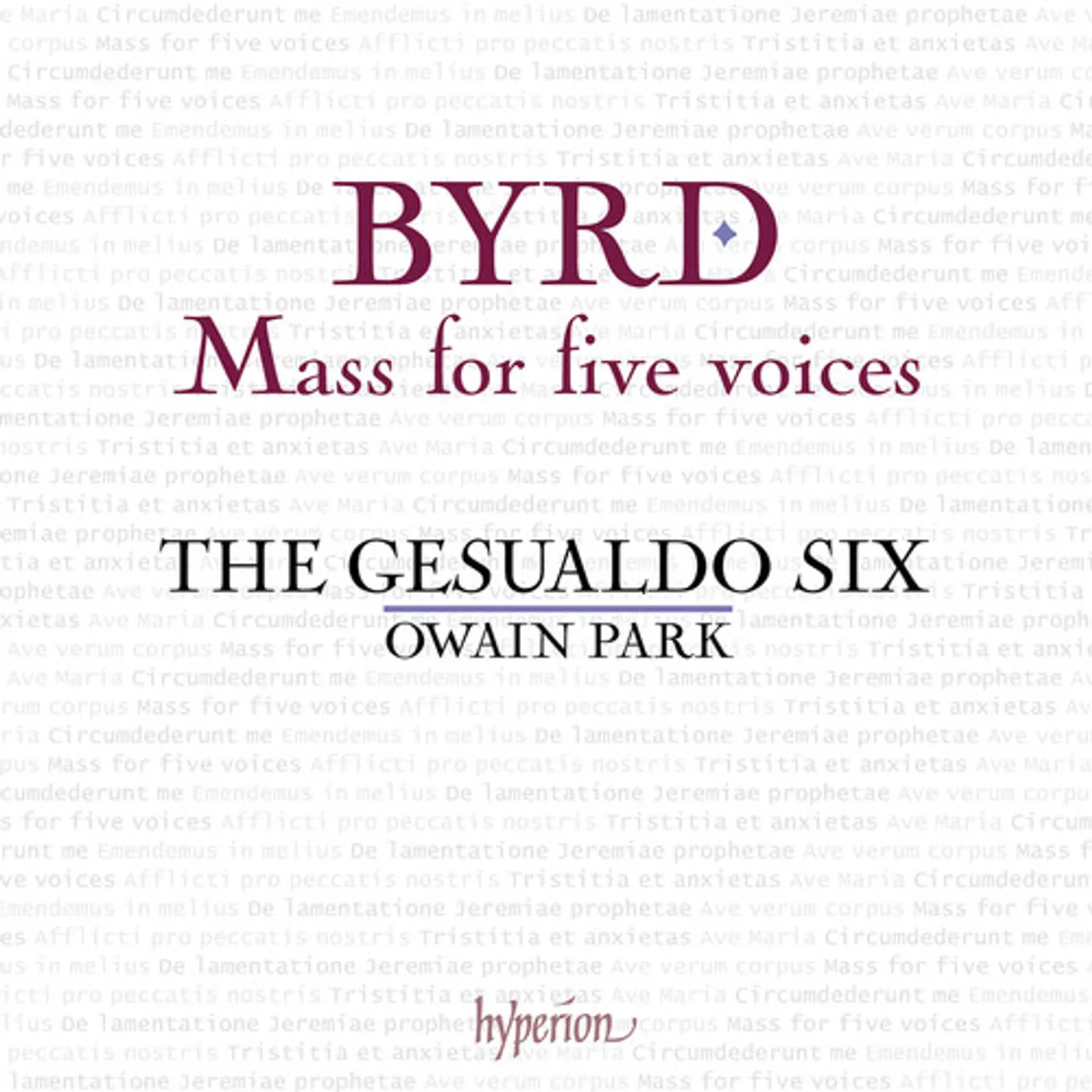 The Gesualdo Six BYRD: MASS FOR FIVE VOICES CD