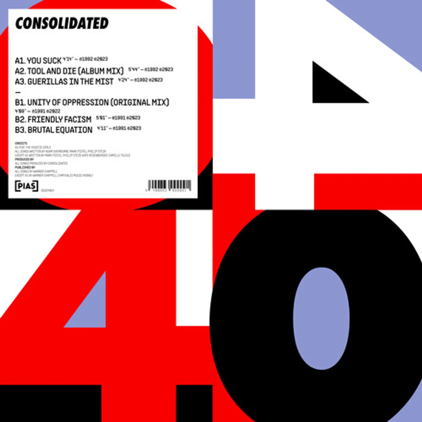 Consolidated - PIAS 40 Vinyl Record