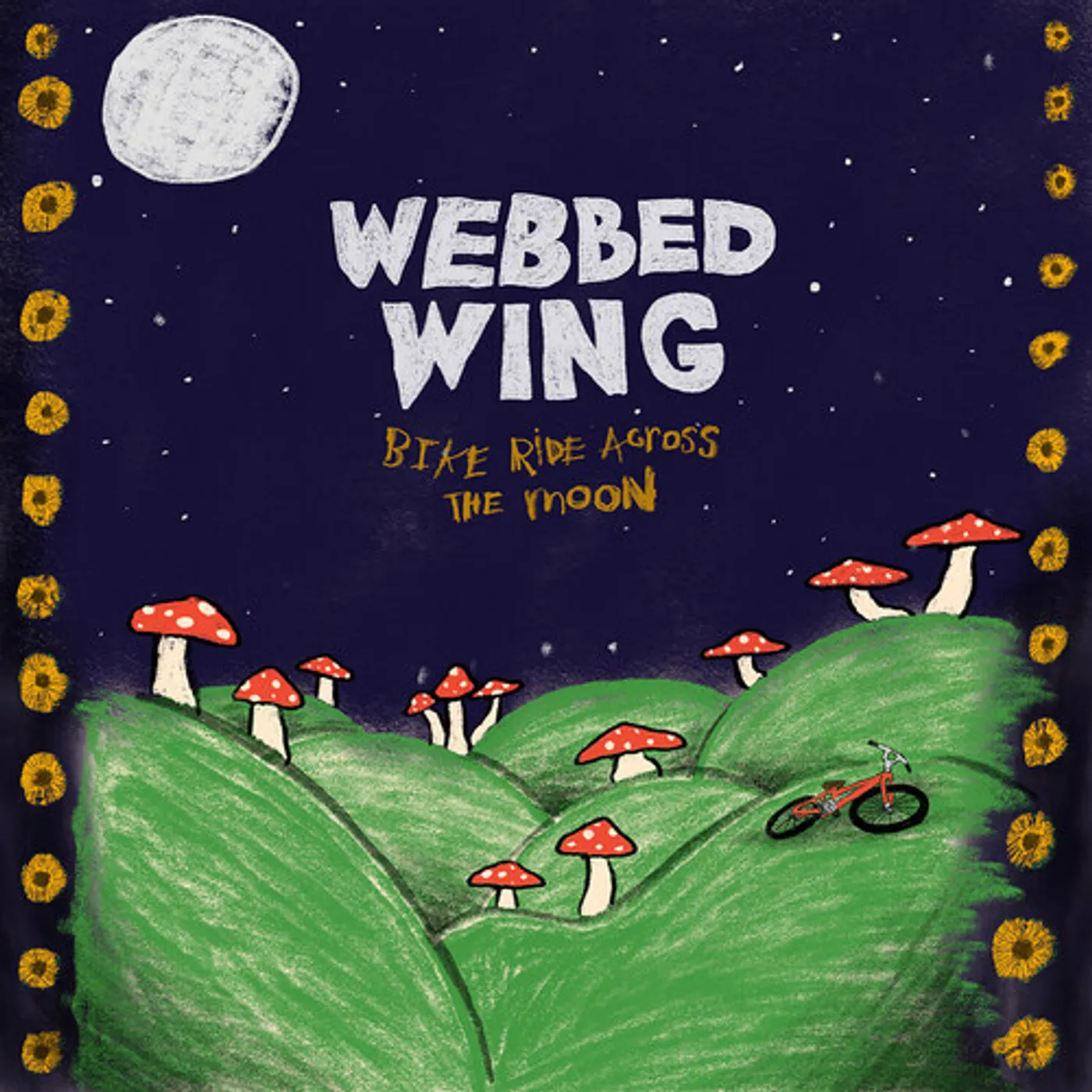 Webbed Wing BIKE RIDE ACROSS THE MOON - GREEN Vinyl Record