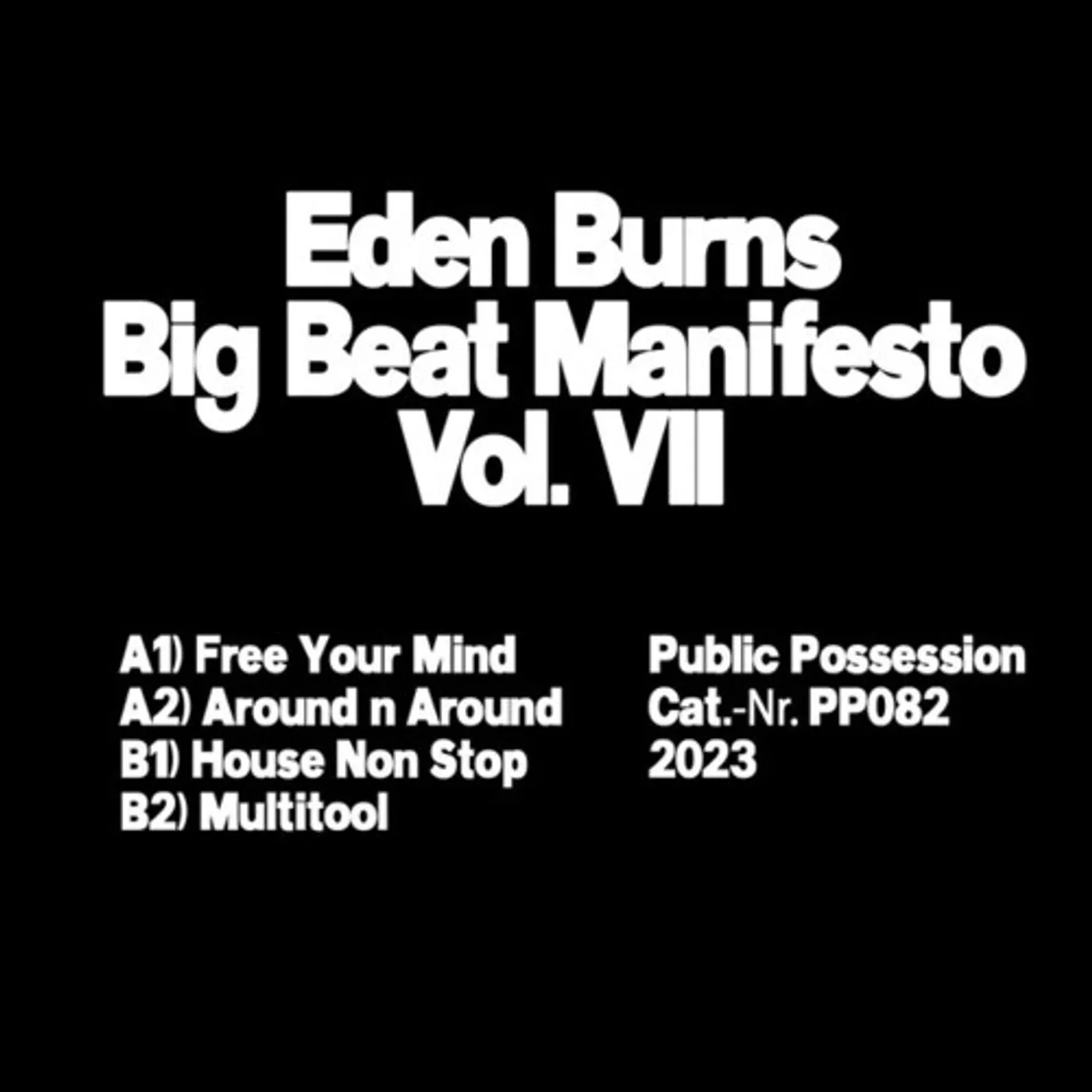 Eden Burns BIG BEAT MANIFESTO VII Vinyl Record