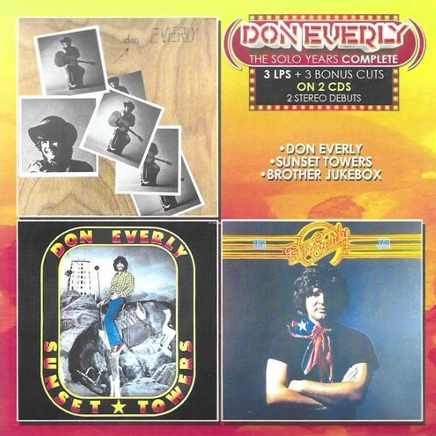 Don Everly SOLO YEARS COMPLETE-3 LPS + 3 BONUS CUTS (2 CD) CD