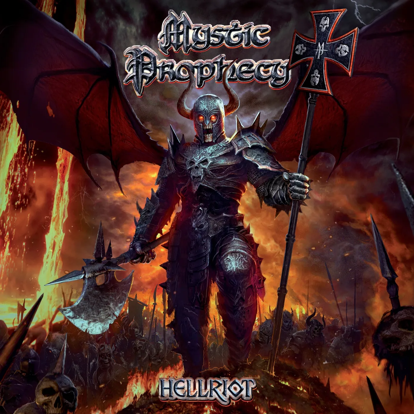 Mystic Prophecy Hellriot (Grey Marble) Vinyl Record