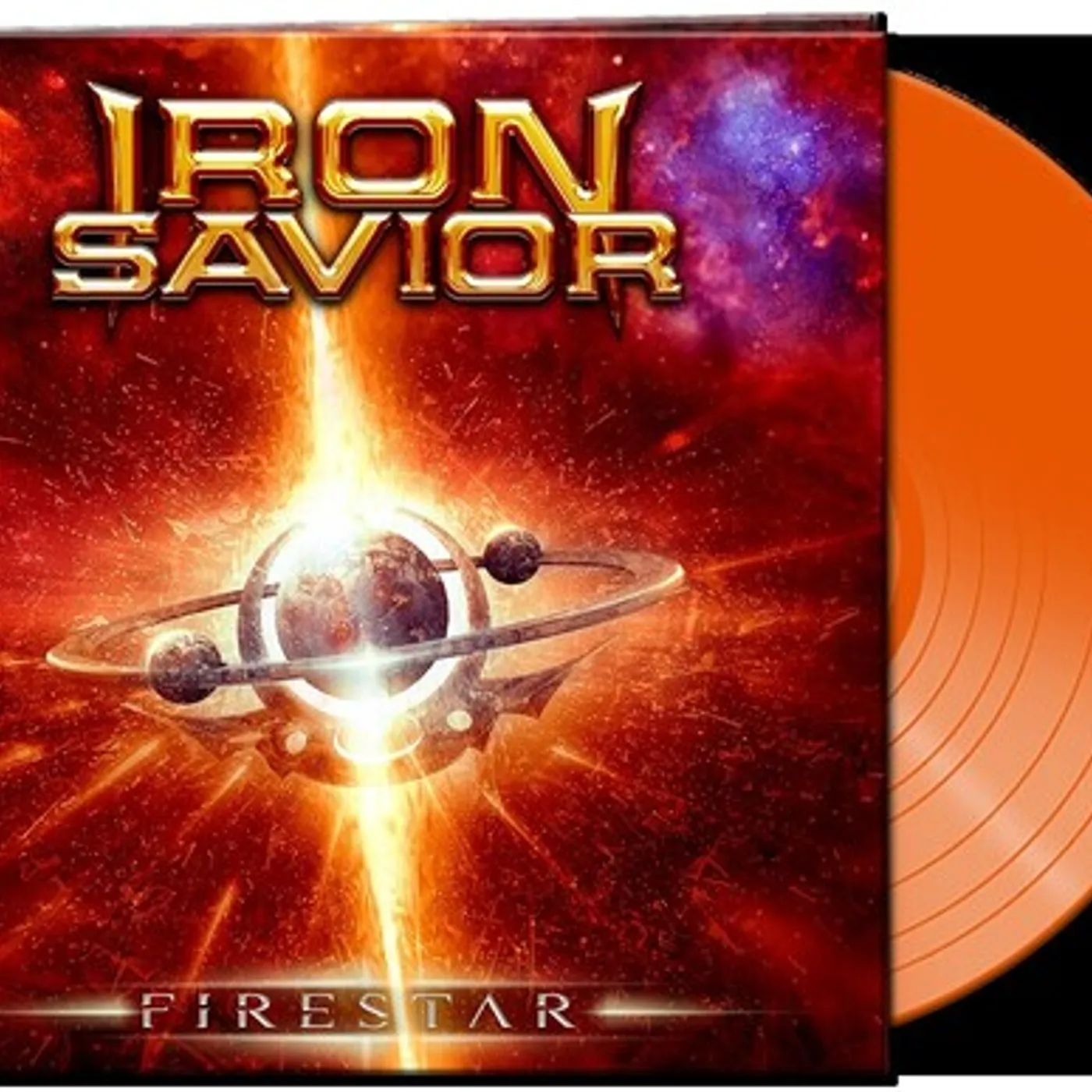 Iron Savior FIRESTAR - ORANGE Vinyl Record